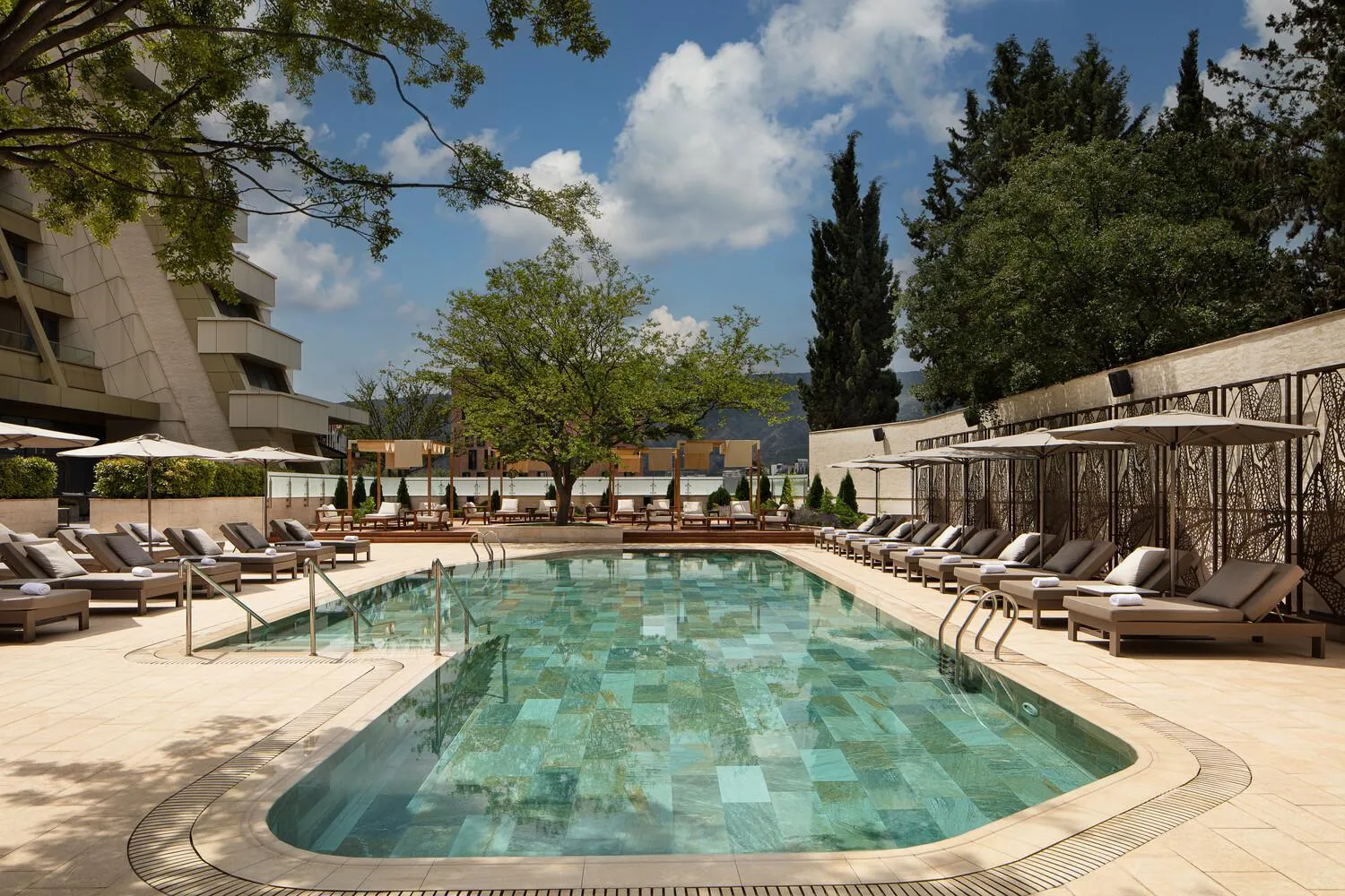 Swimming pool in Sheraton Grand Tbilisi Metechi Palace