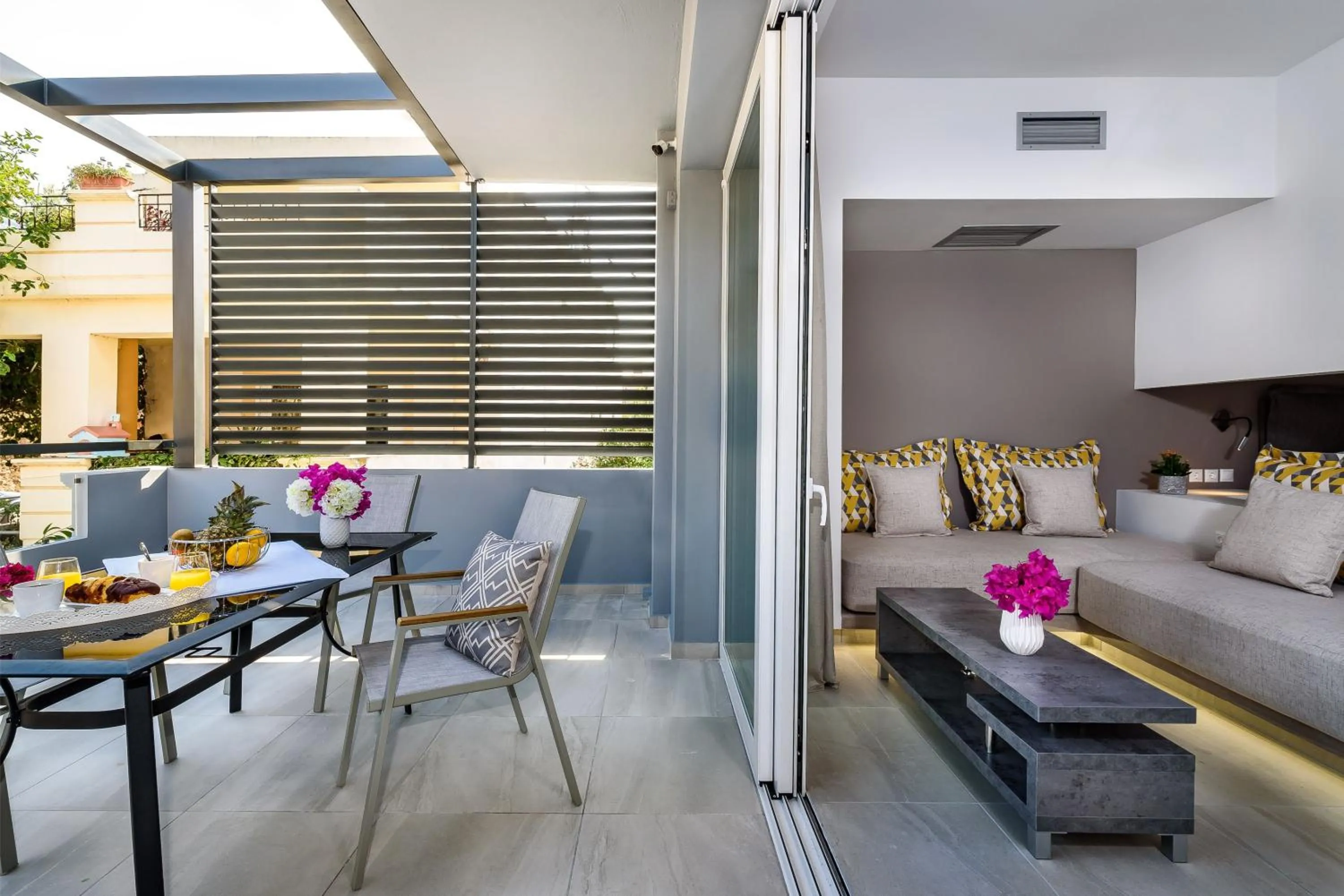 Patio in Solar Apartments by Amara Living