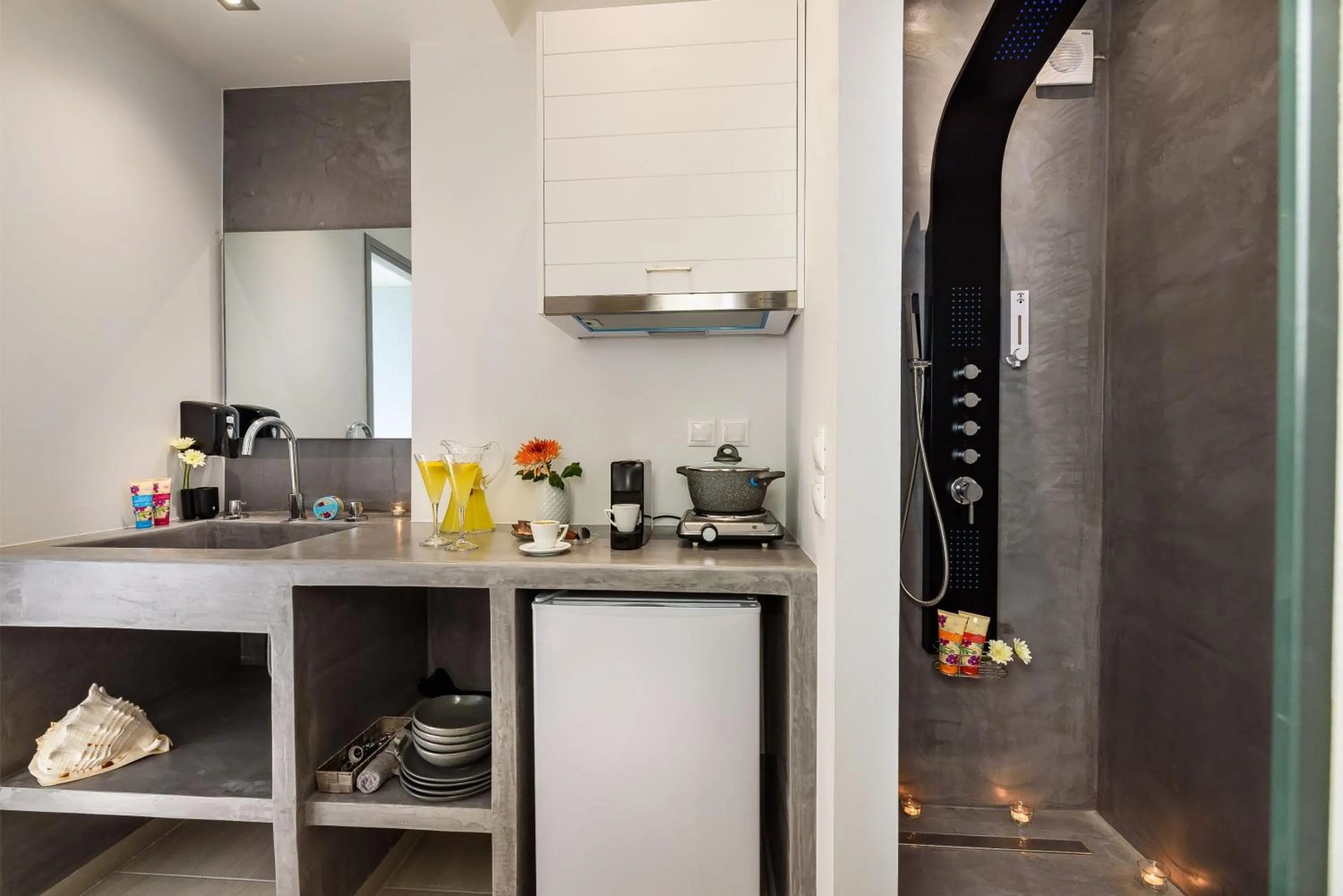 Shower in Solar Apartments by Amara Living