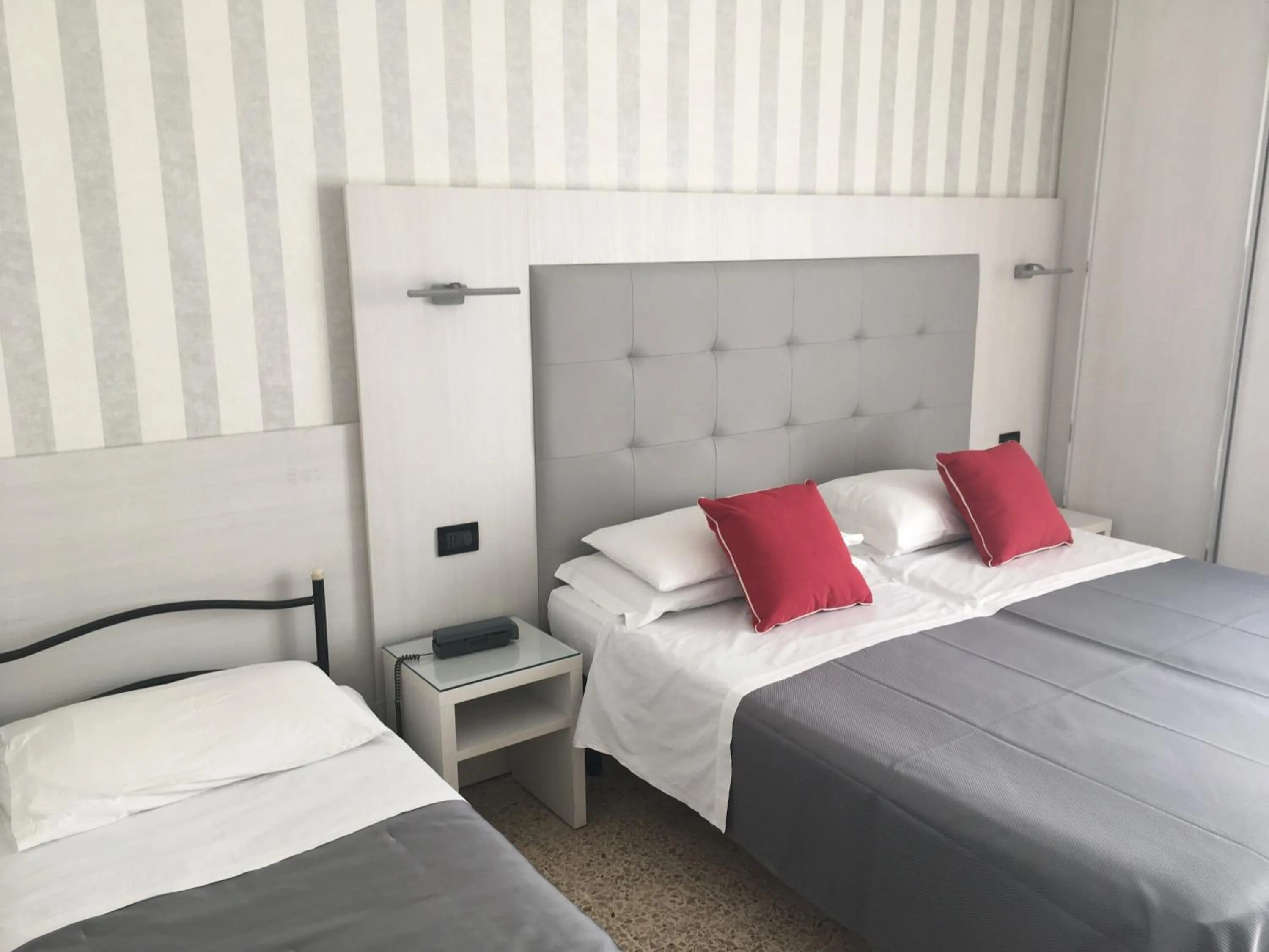Bed in Hotel Fabius