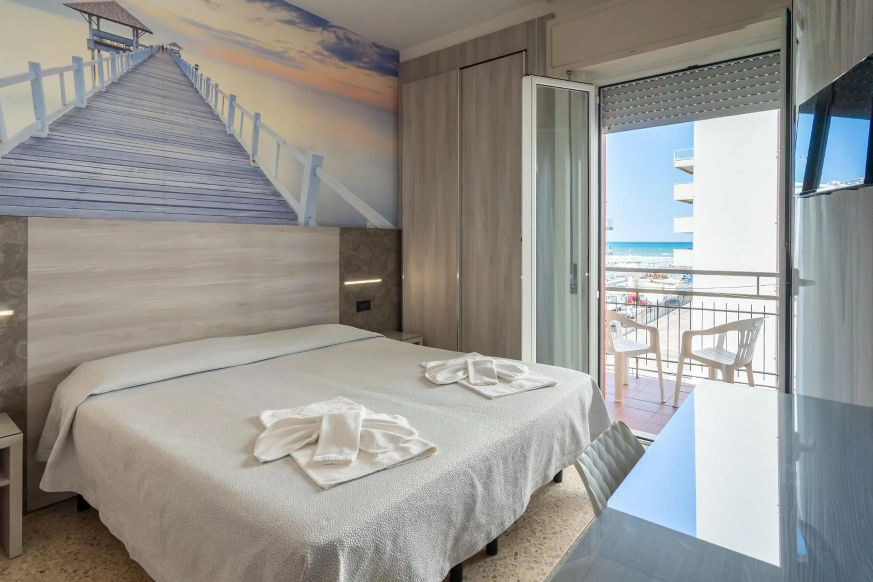 Bed in Hotel Fabius