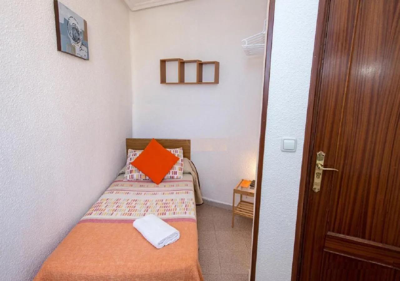 Bed in Pension Salamanca