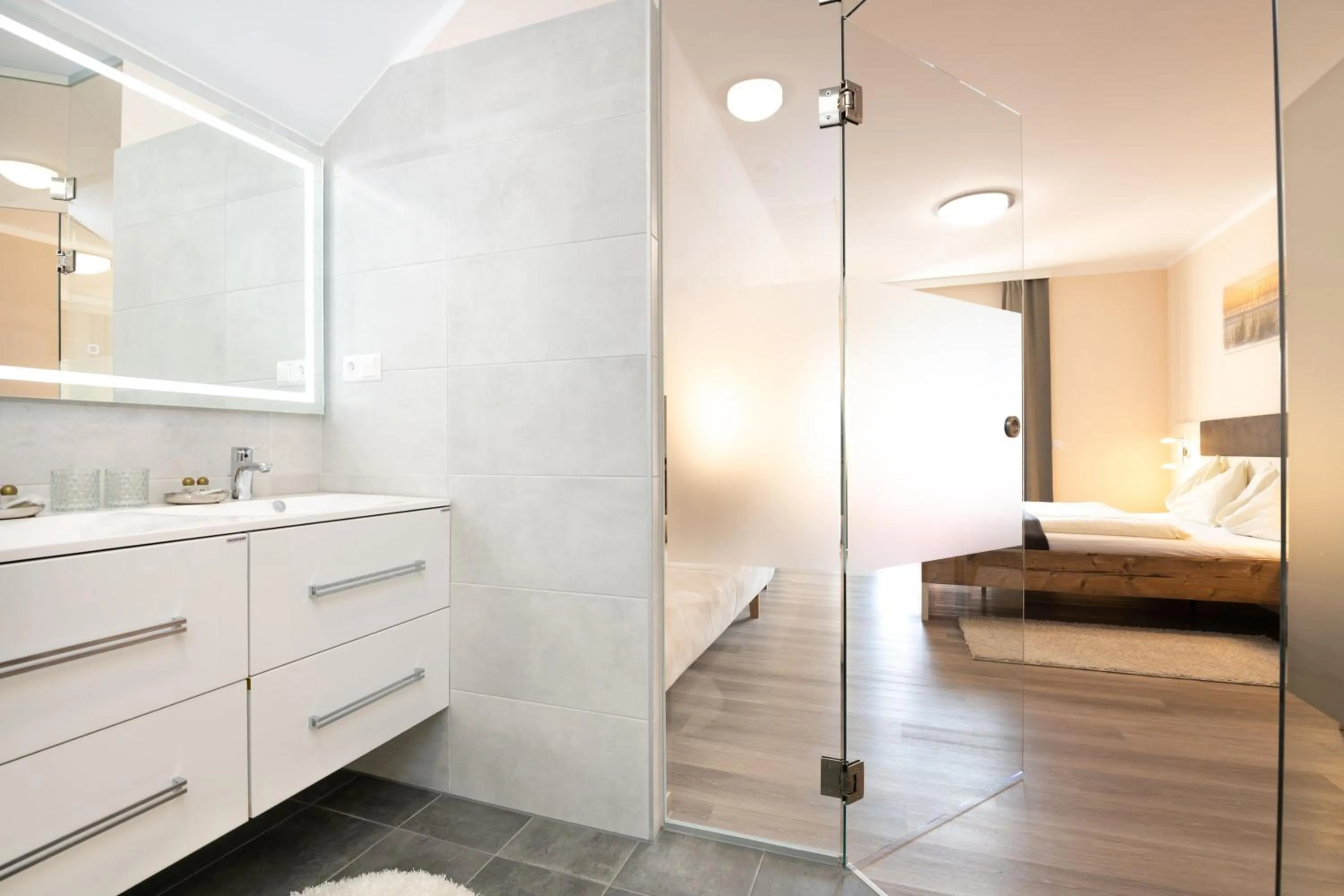 Bathroom, Bed in Pogöriacherhof