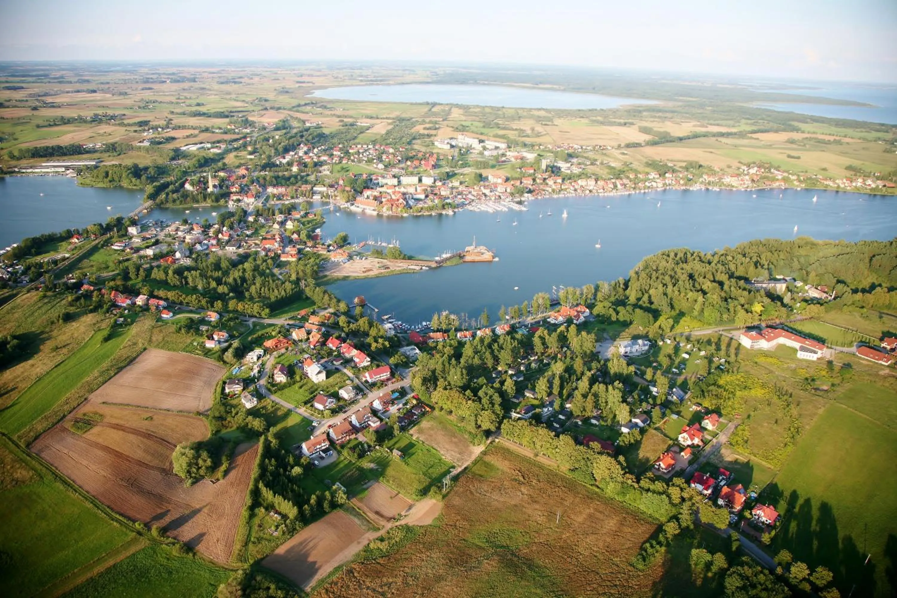 Bird's eye view in Mazurska Chata jezioro i aquapark 6 min, centrum i promenada 12 min