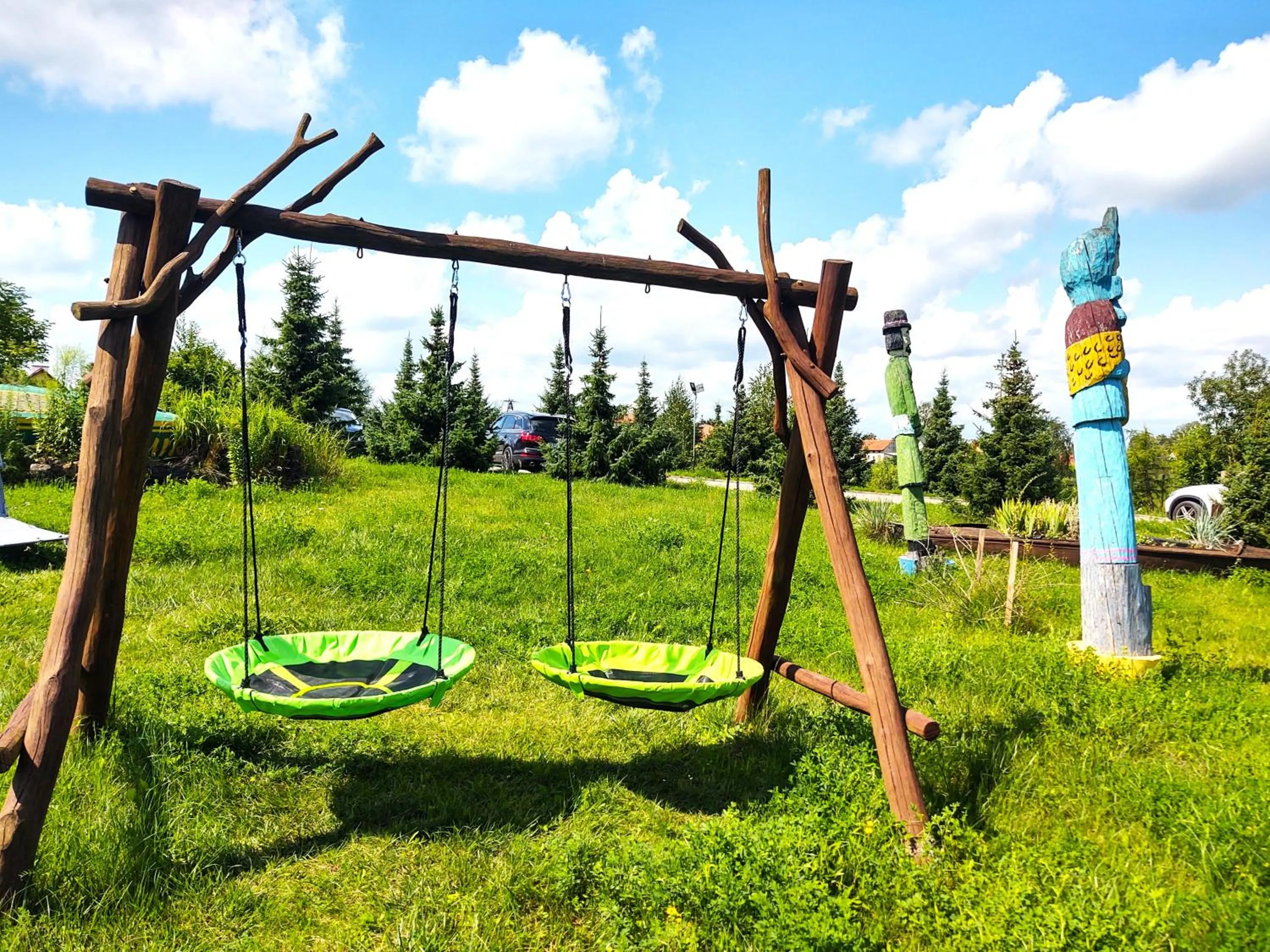 Garden in Mazurska Chata jezioro i aquapark 6 min, centrum i promenada 12 min