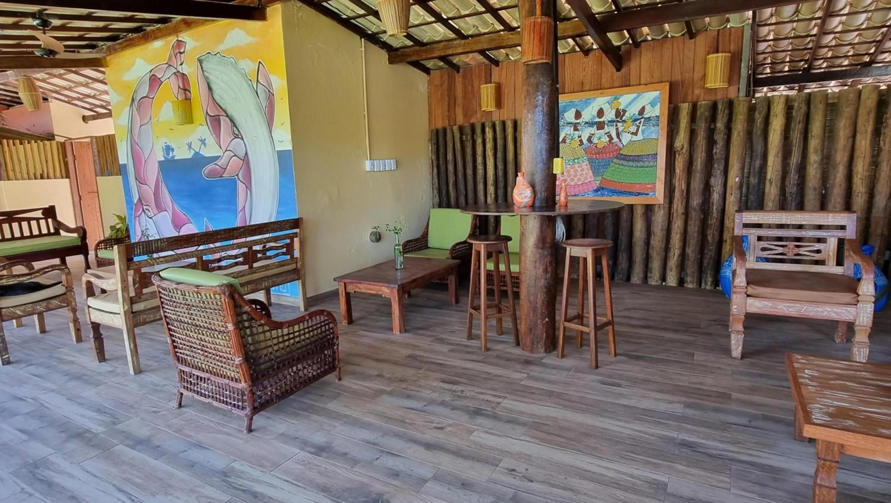 Lounge or bar in Pousada Praia das Ondas - Pé na areia