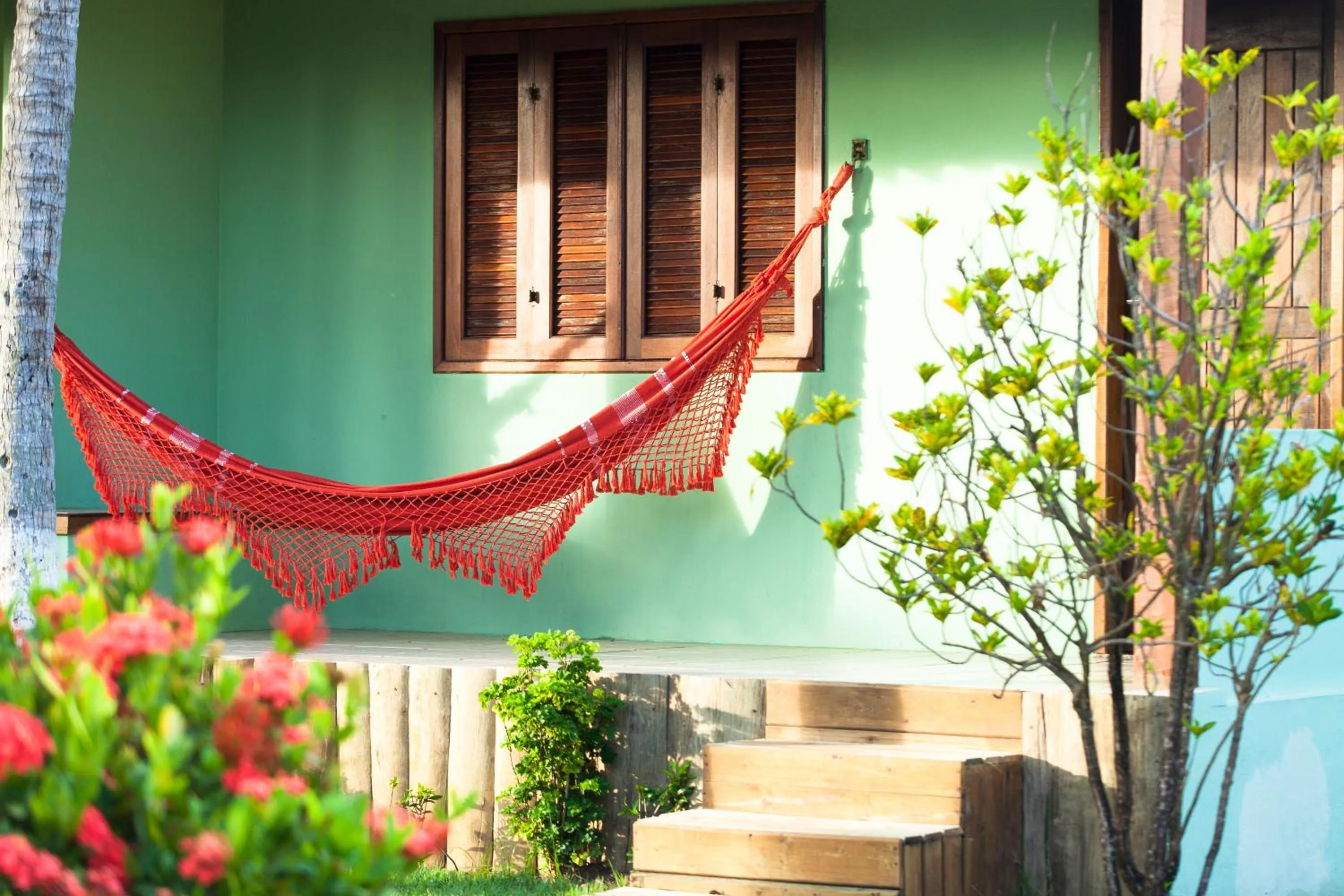 Balcony/Terrace in Pousada Praia das Ondas - Pé na areia