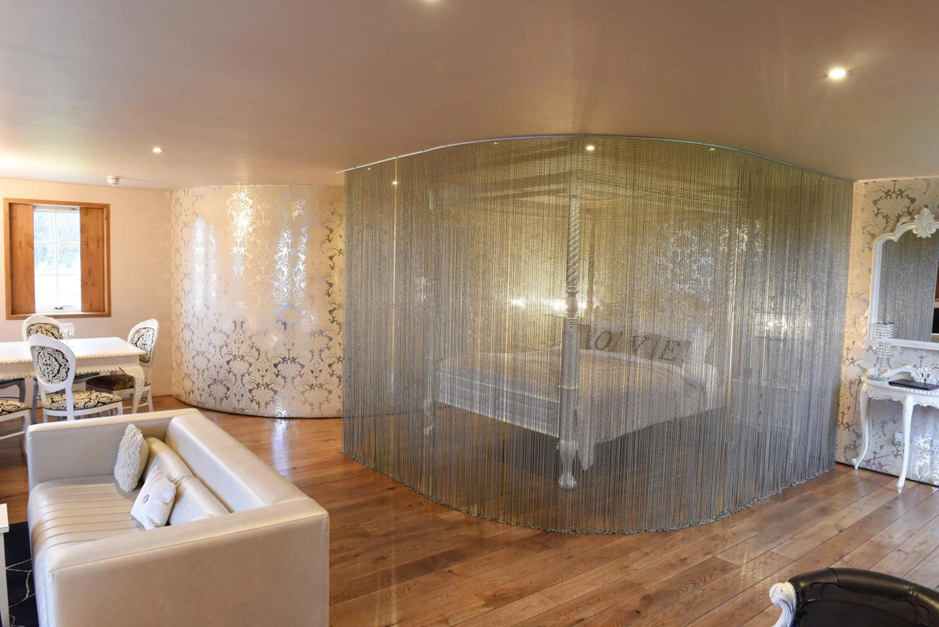 Seating area in Glenskirlie Castle Hotel