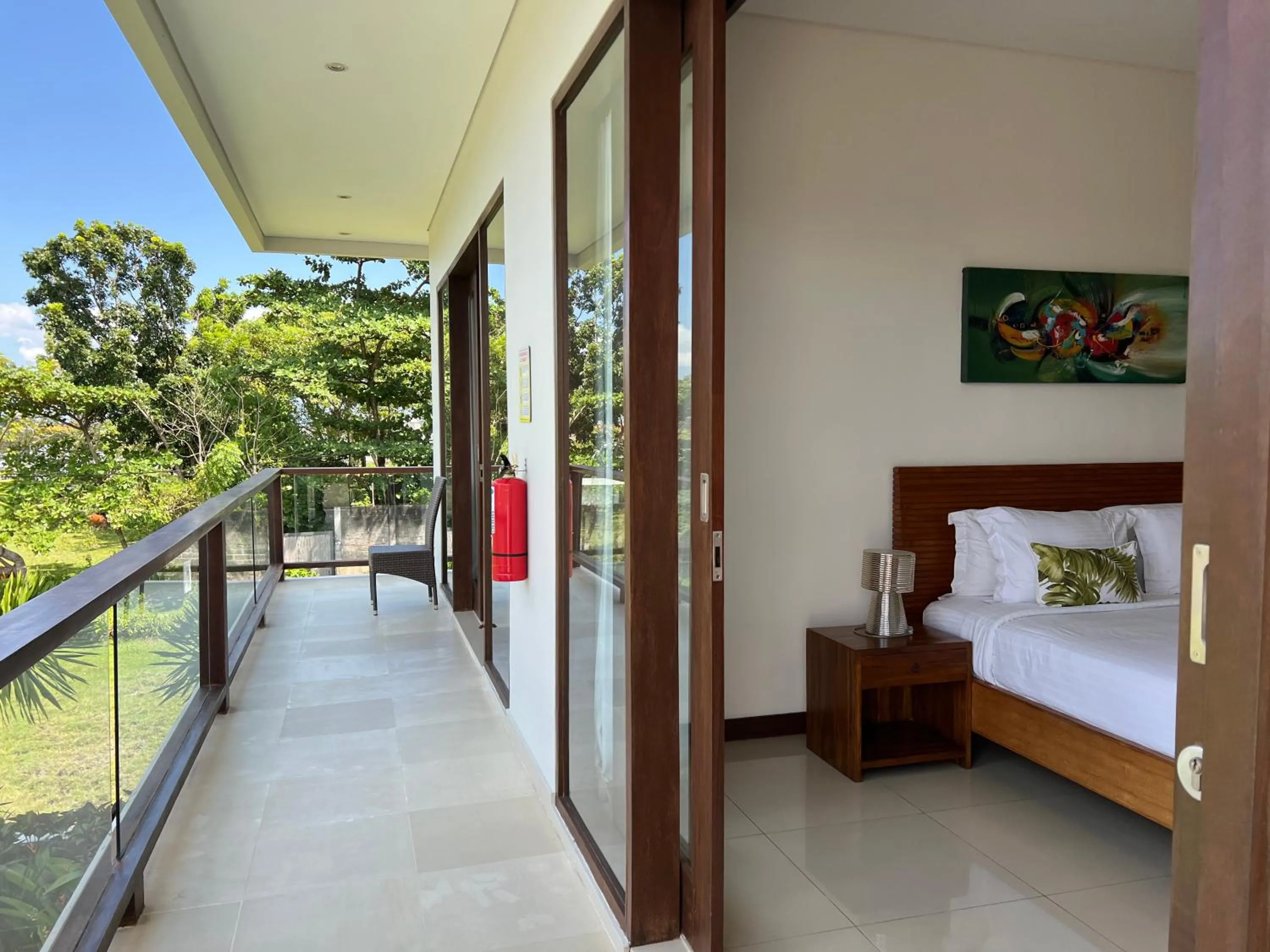 View (from property/room), Bed in Oshan Villas Bali