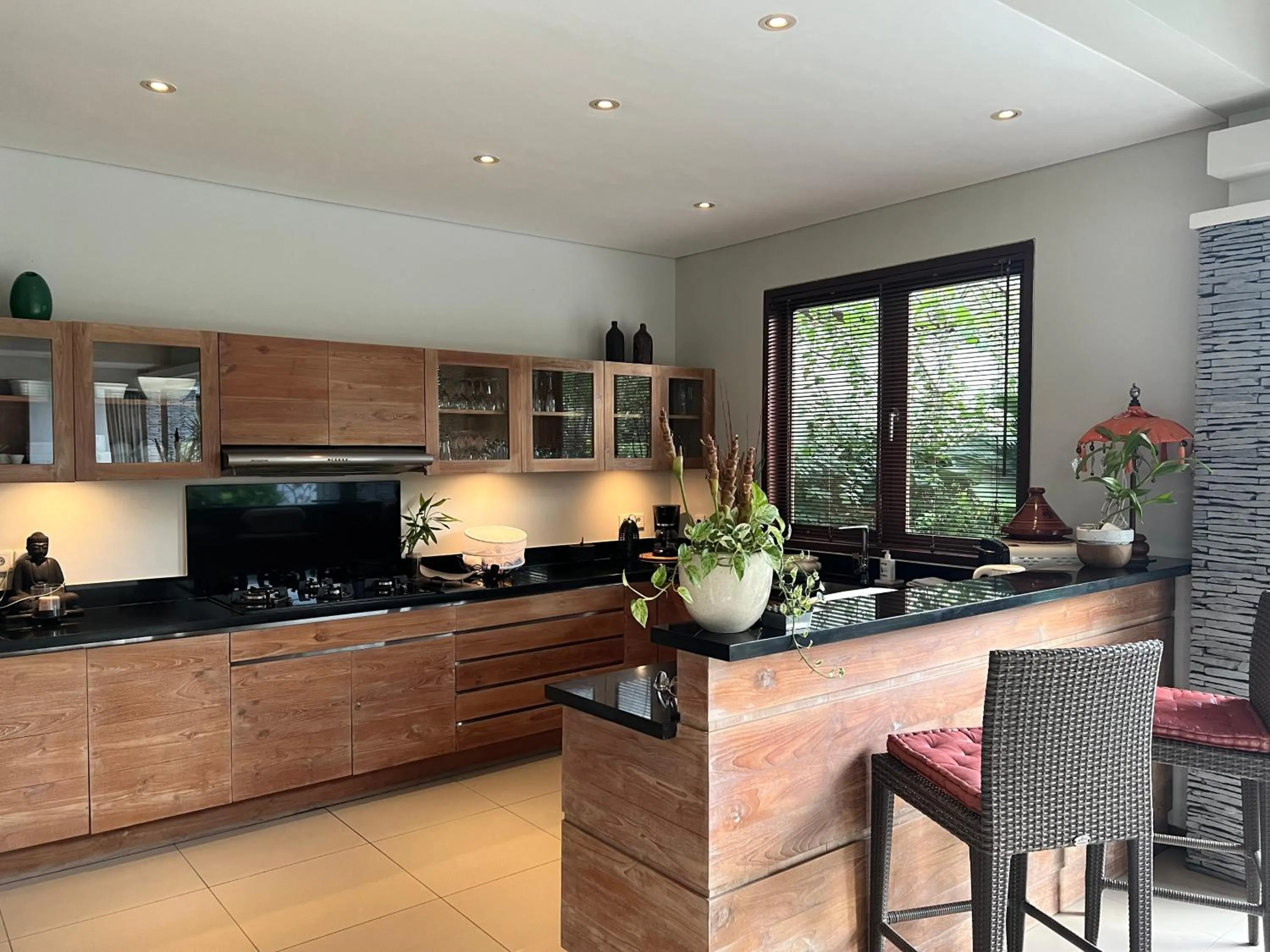 kitchen in Oshan Villas Bali