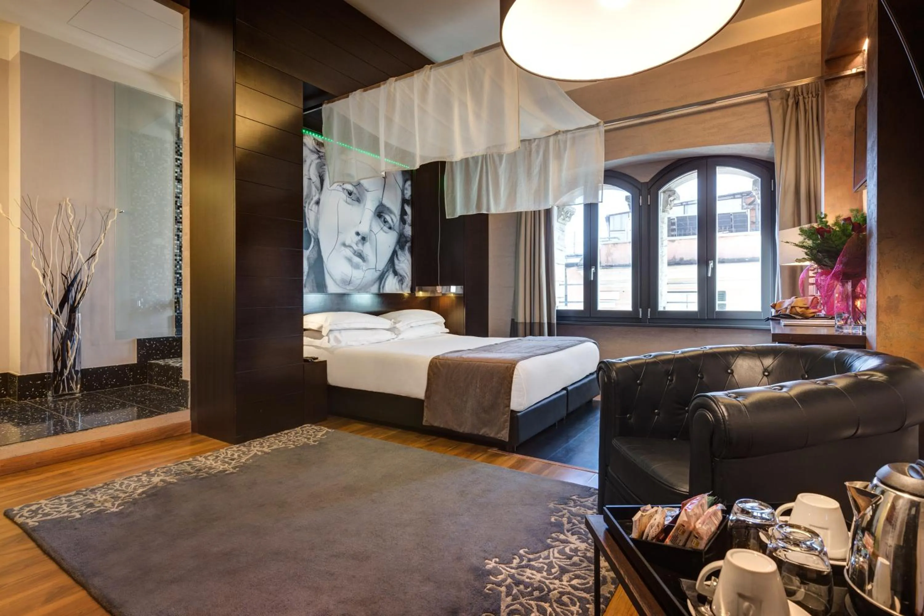 Coffee/tea facilities, Bed in Dharma Luxury Hotel