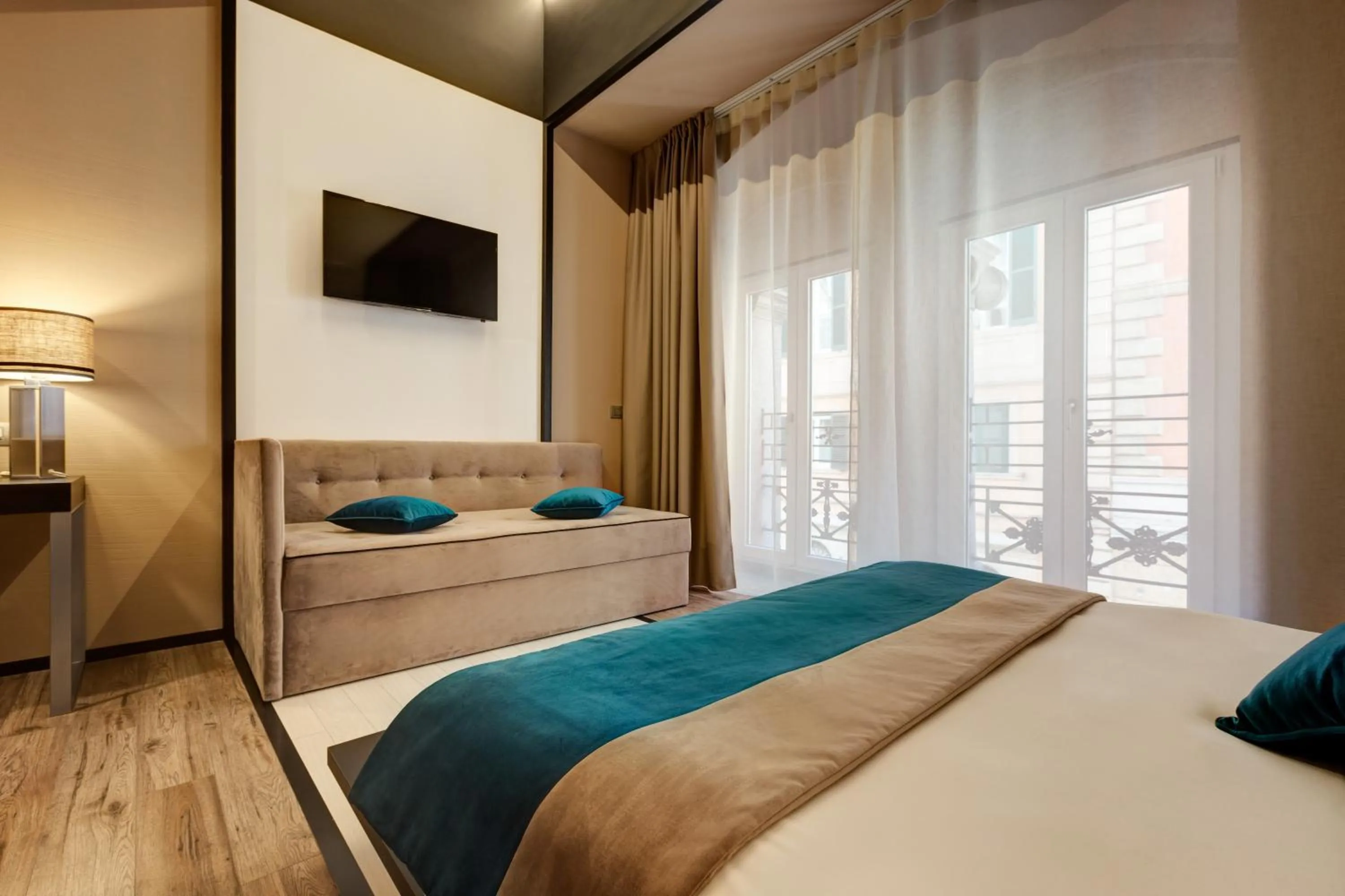 Photo of the whole room, Bed in Dharma Luxury Hotel