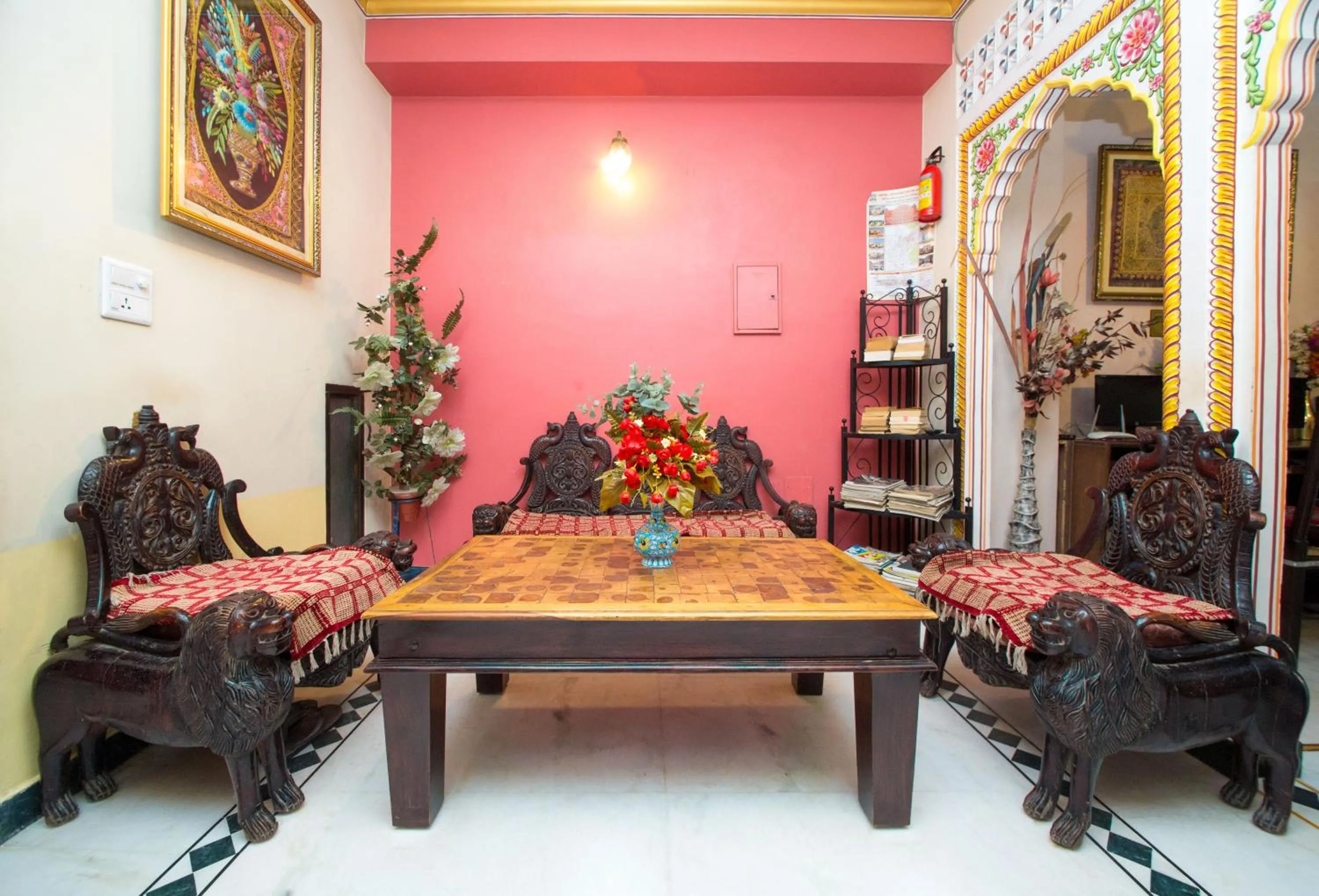 Seating area in Hotel Moon Light Palace