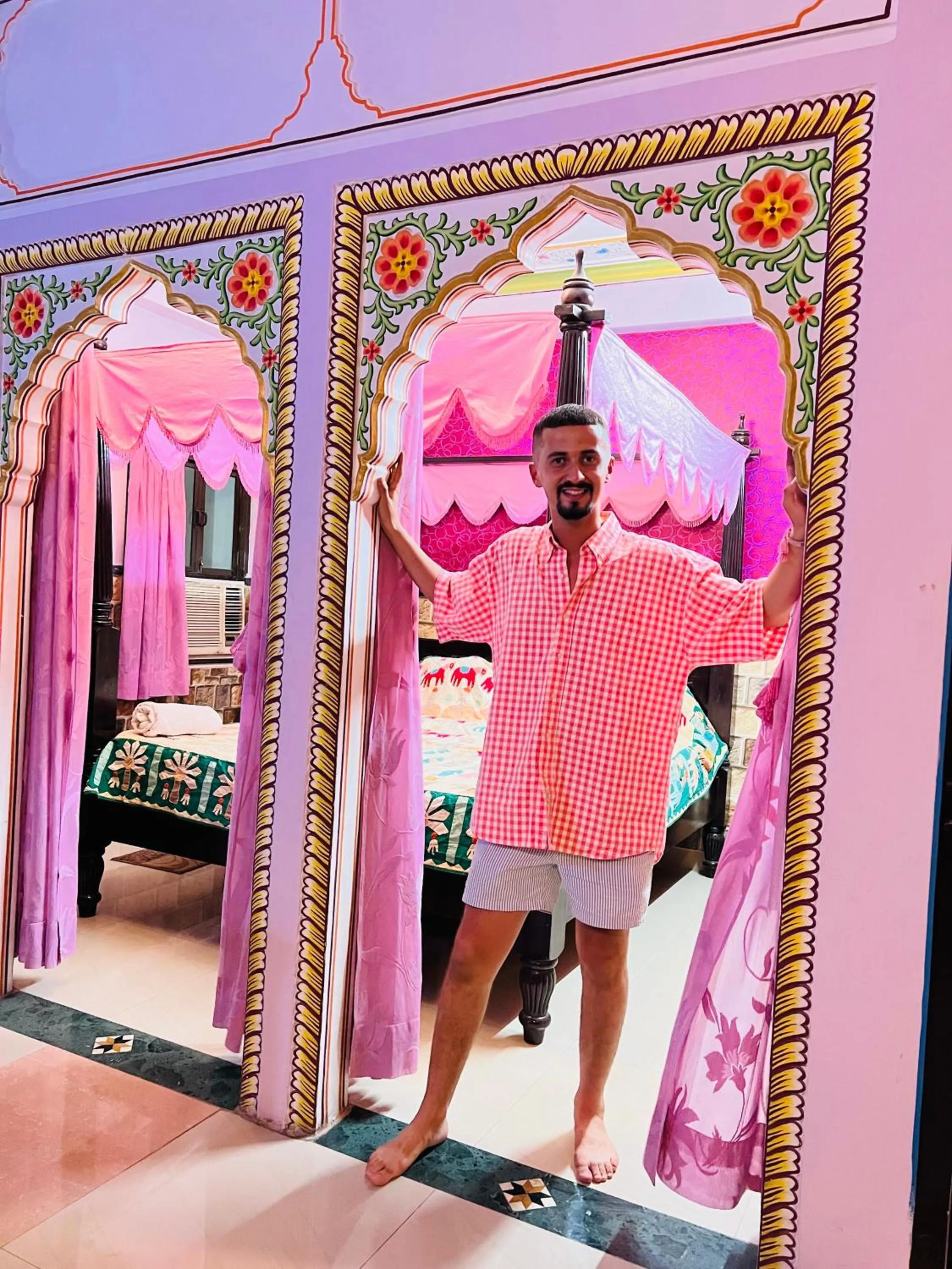 View (from property/room), Bed in Hotel Moon Light Palace