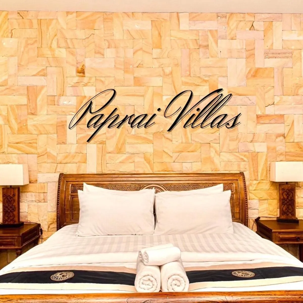 Text overlay, Bed in Pa Prai Villas and Suites Resort