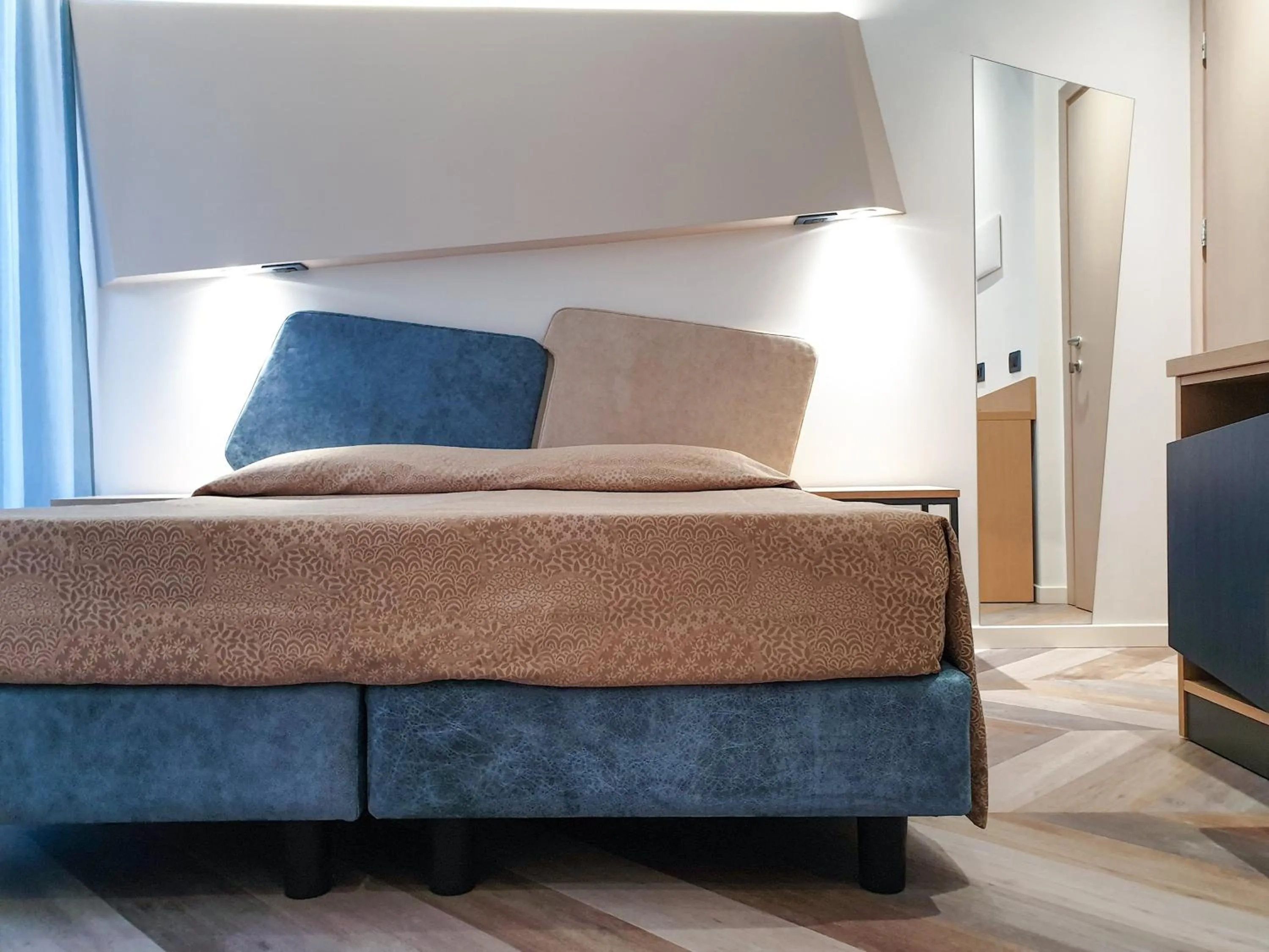 Decorative detail, Bed in Color Hotel Rimini