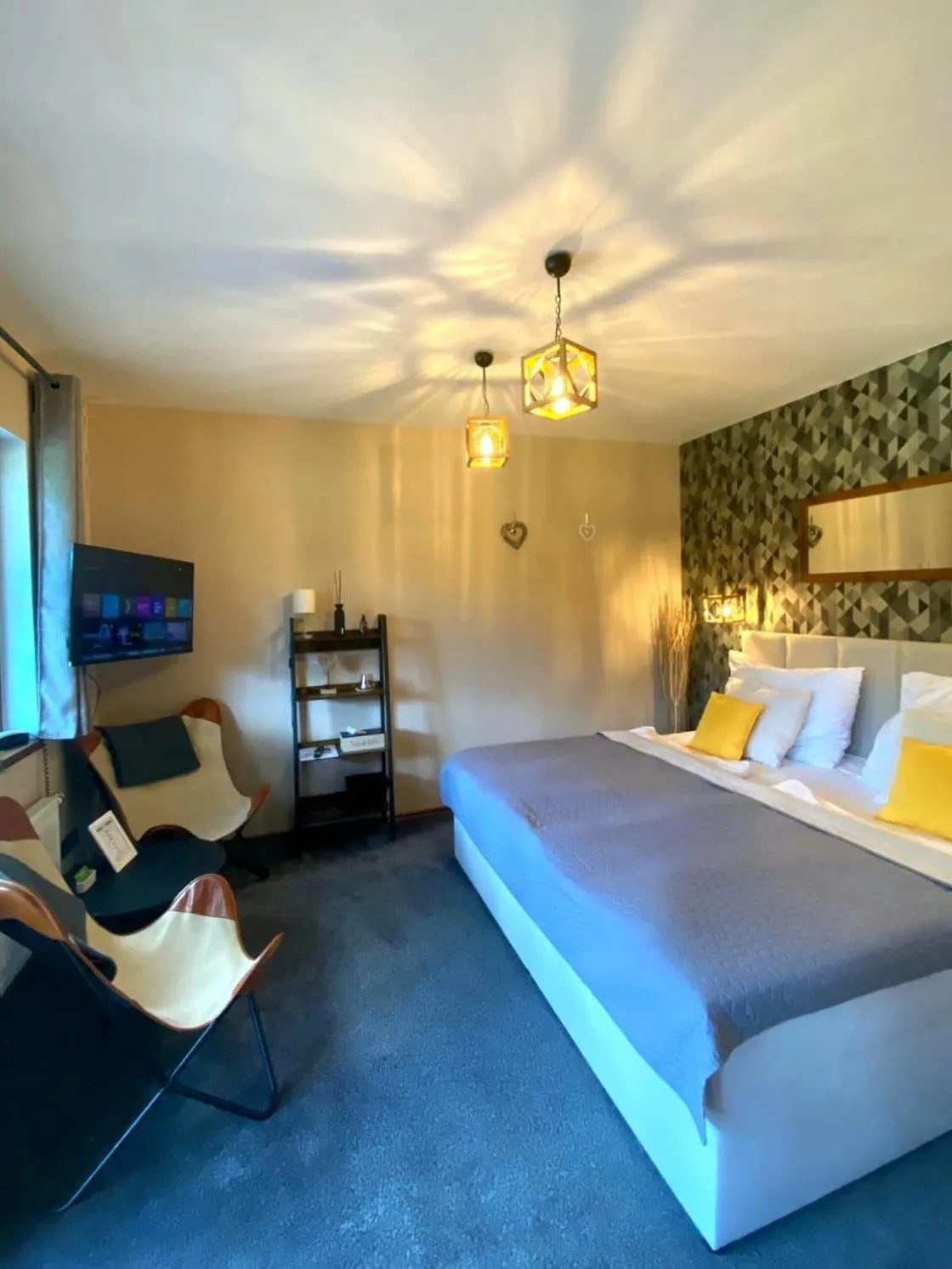 Seating area, Bed in Resort Lesní Lázně