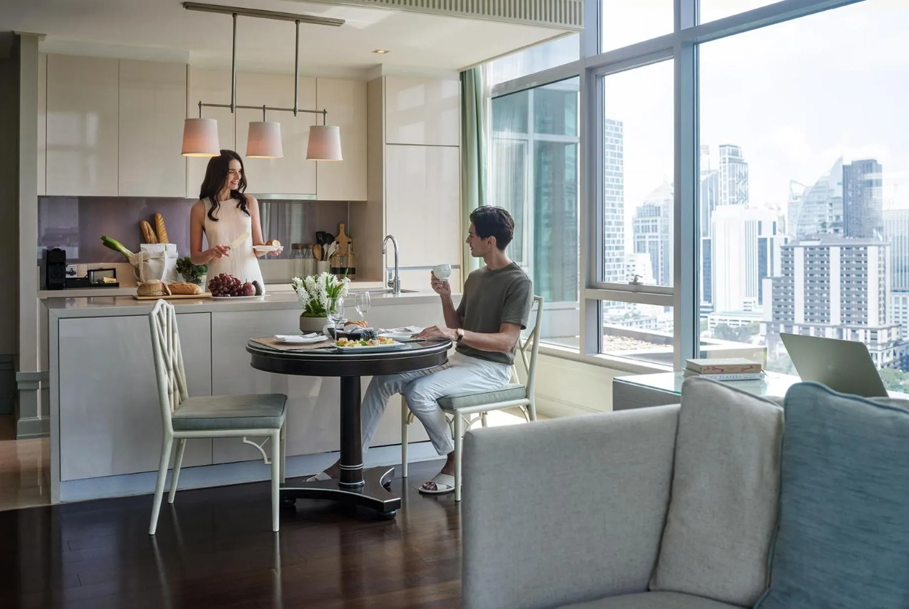 Living room in Oriental Residence Bangkok