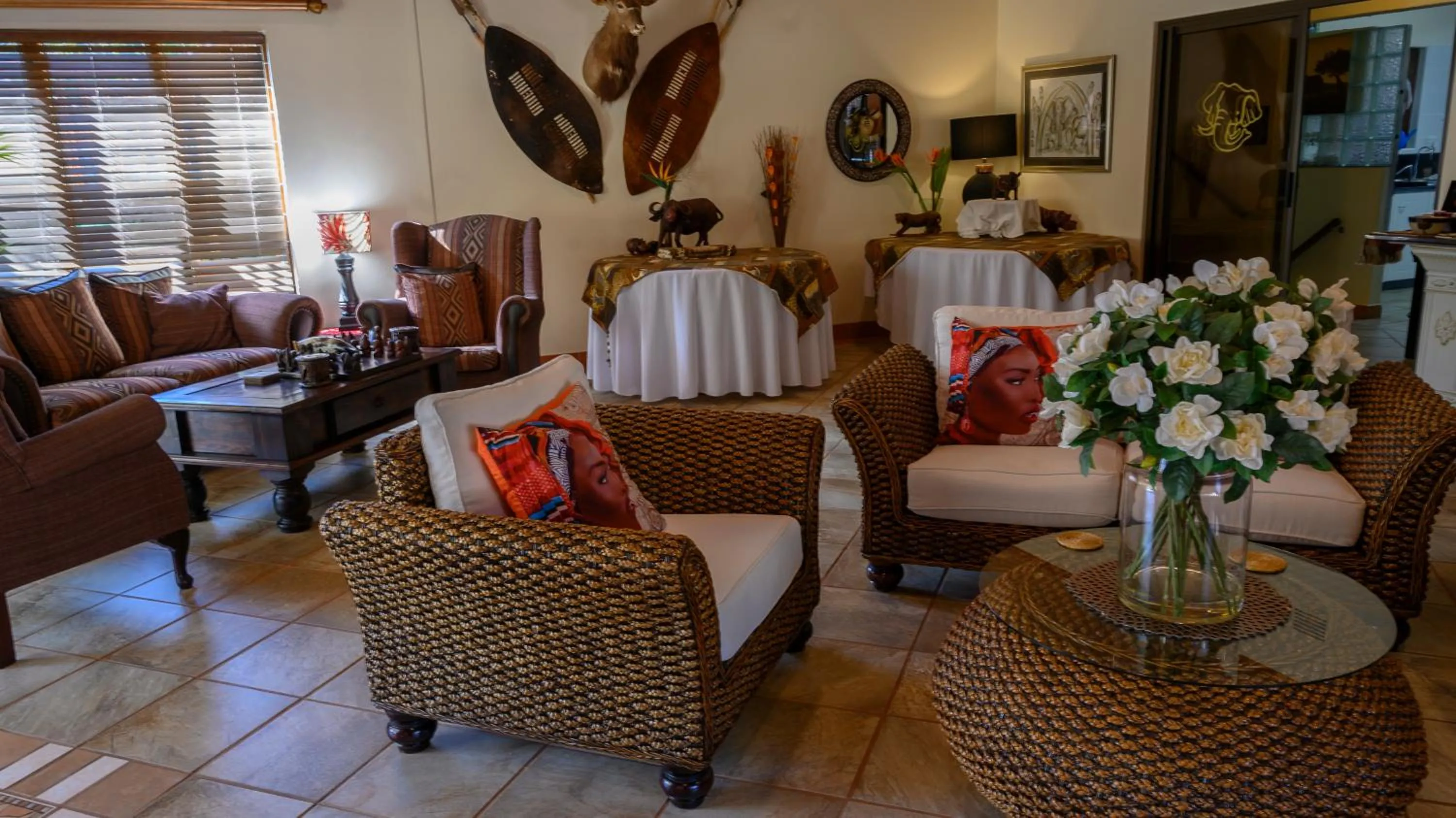 Living room in Elephant Coast Guesthouse
