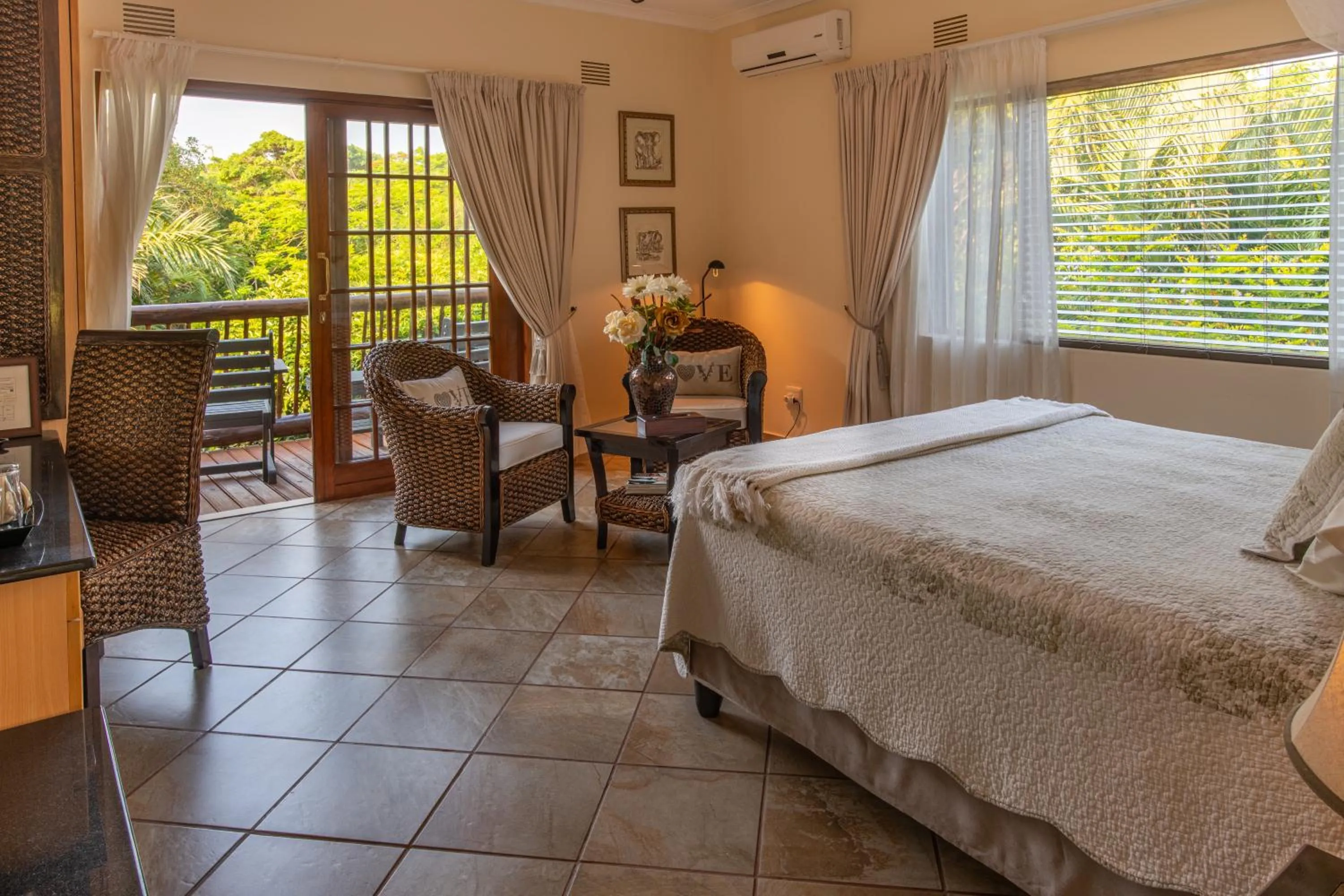 Bed in Elephant Coast Guesthouse