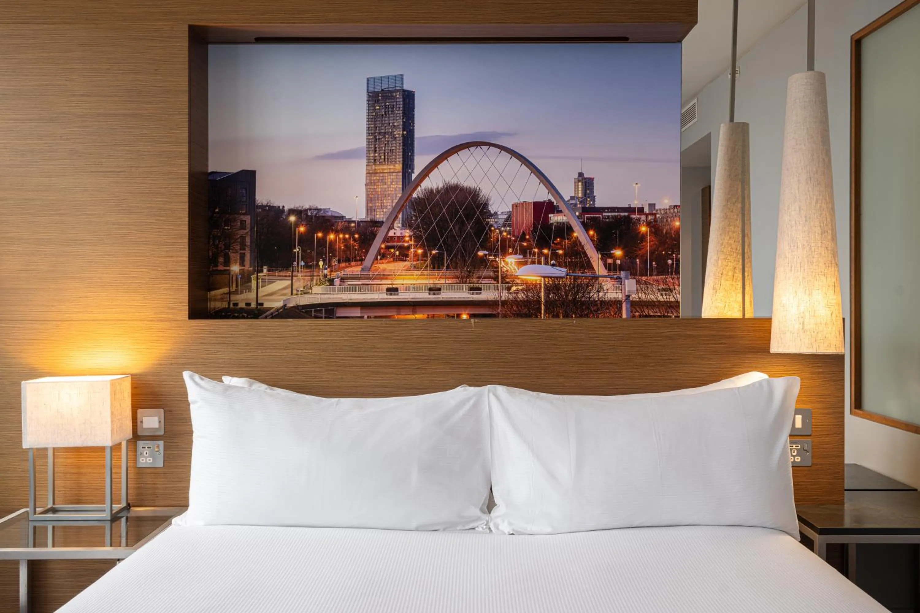 Bed in The Manchester Deansgate Hotel, by IHG