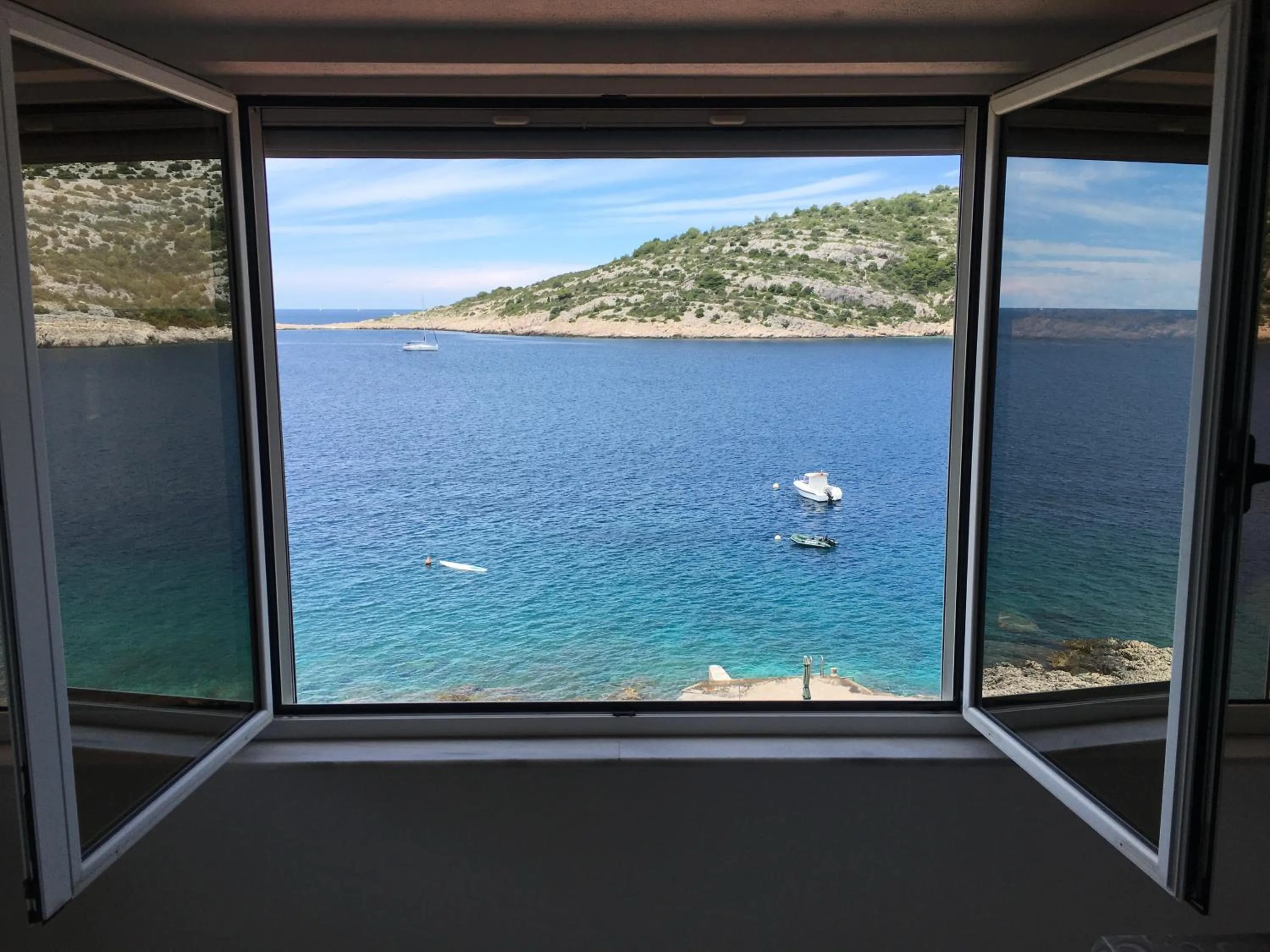 Sea view in Direkt am Meer-Apartments Puntaplanka