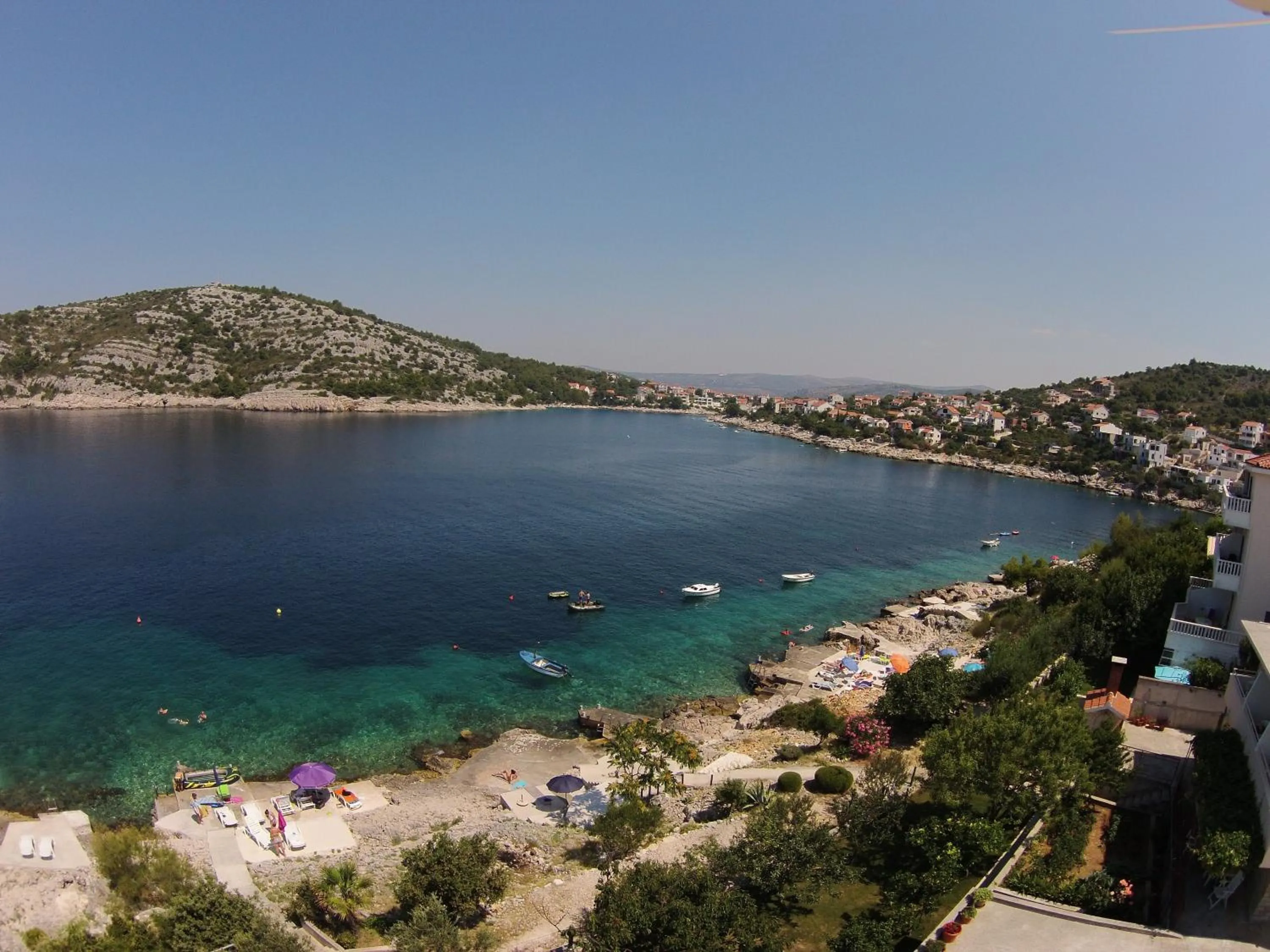 Sea view in Direkt am Meer-Apartments Puntaplanka