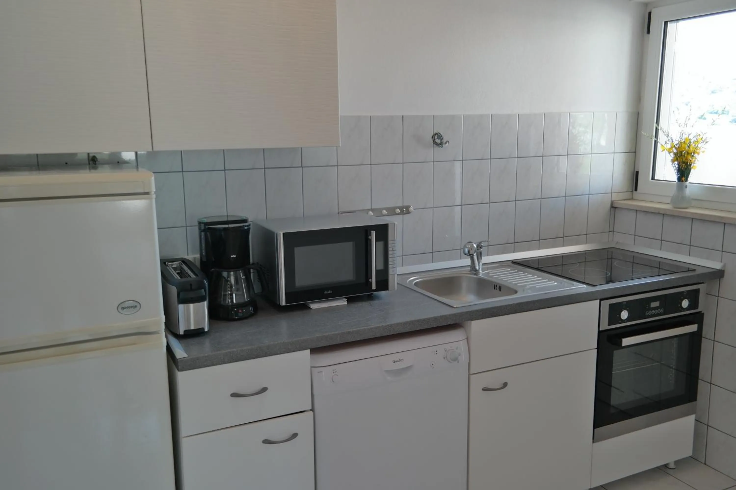 Kitchen or kitchenette in Direkt am Meer-Apartments Puntaplanka