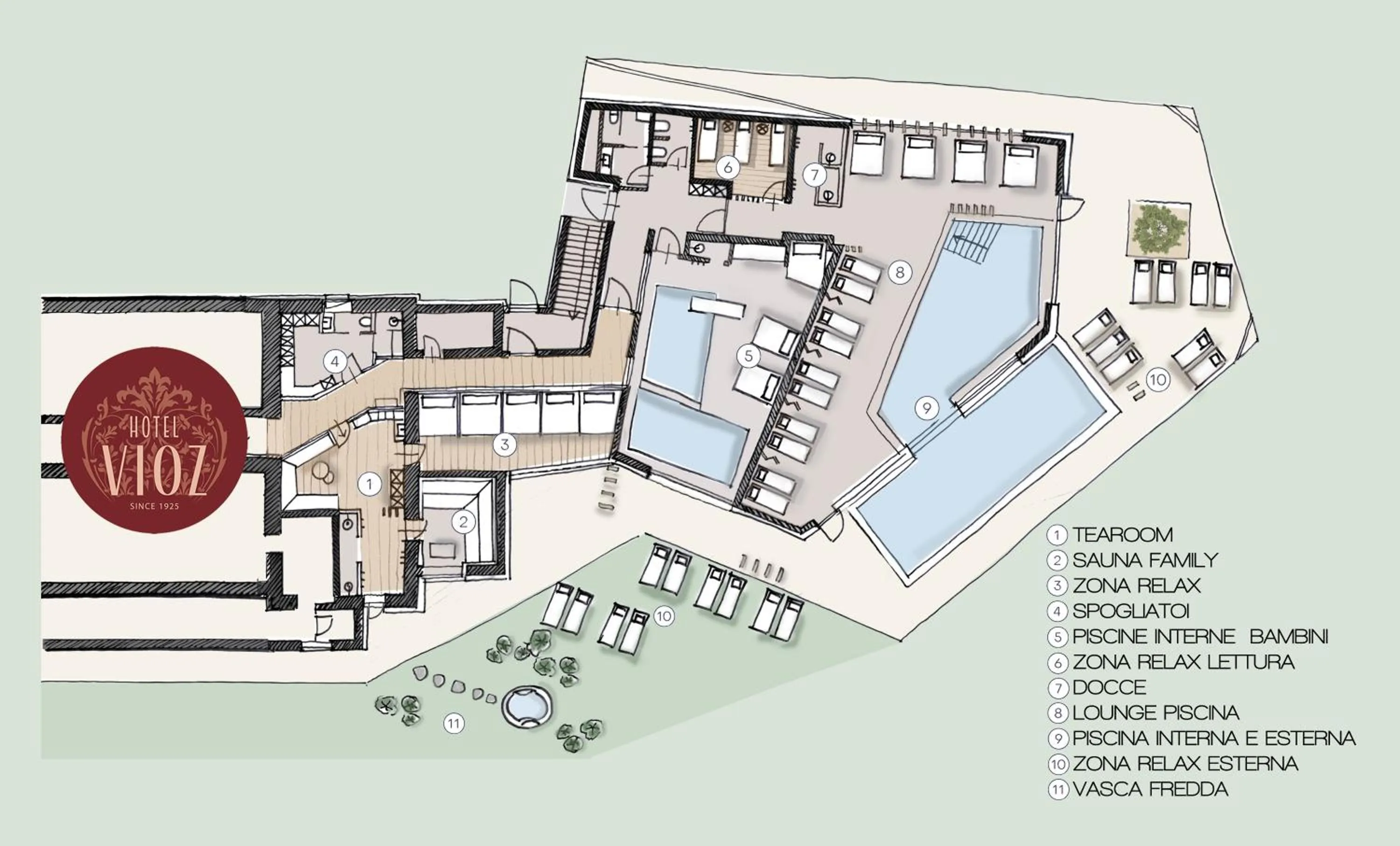 Swimming pool in Hotel Vioz