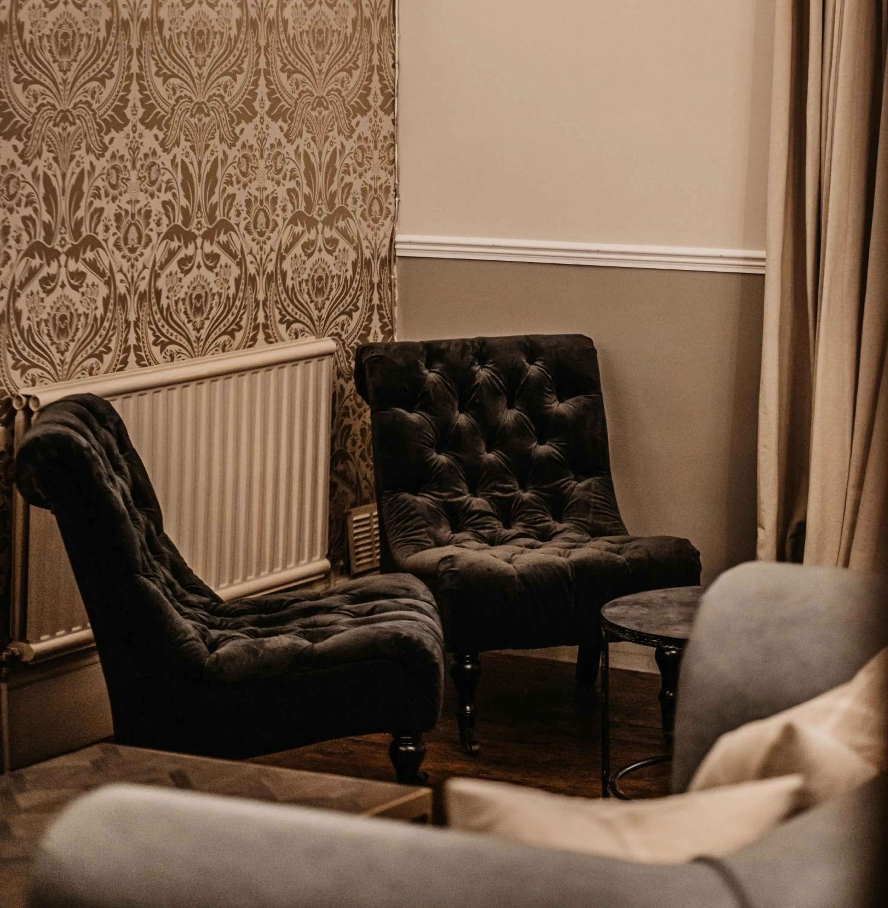 Seating area in Elephant Hotel