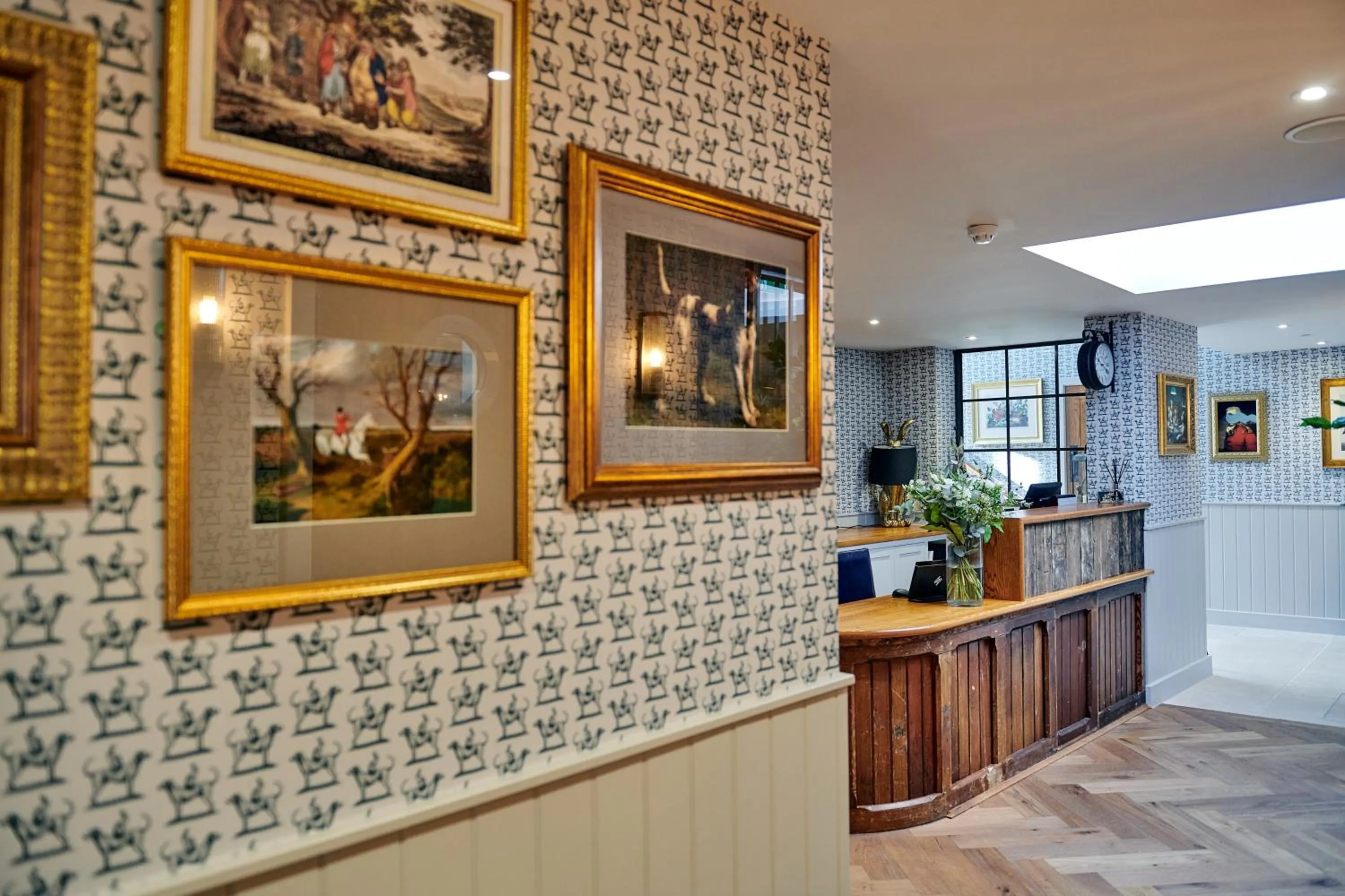 Decorative detail in Hare and Hounds - Newbury