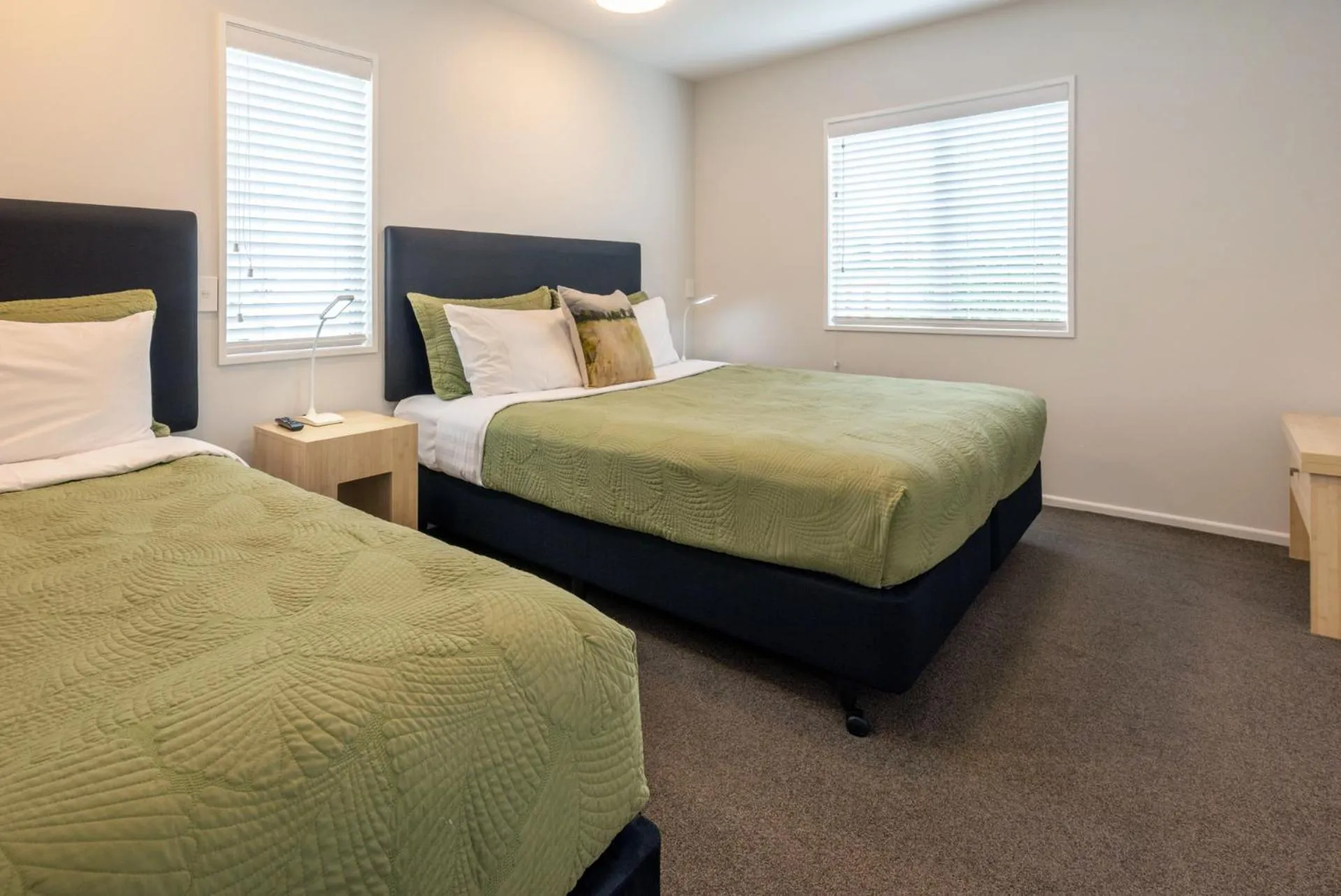 Bed in Tussock Peak Lodge