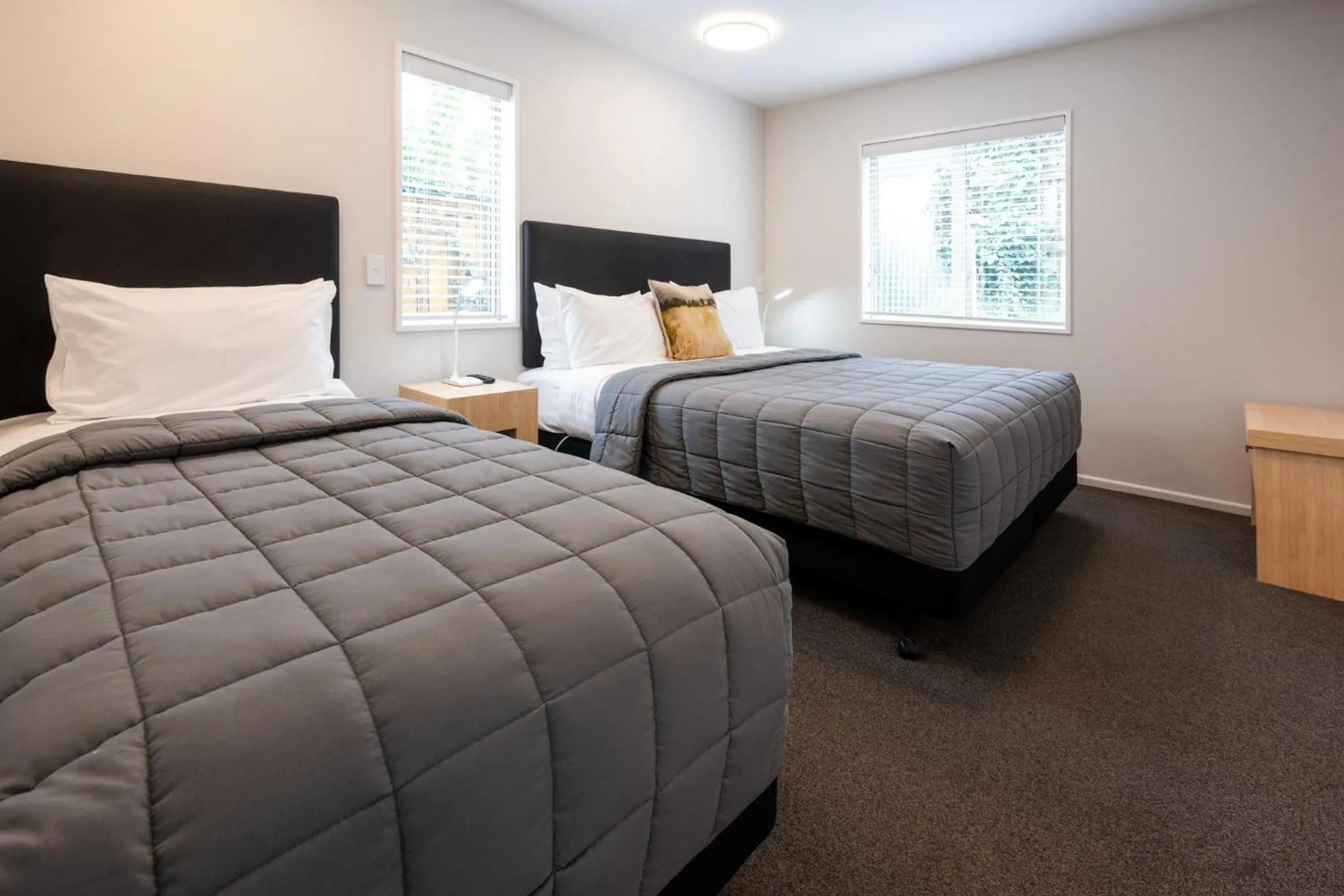 Bed in Tussock Peak Lodge