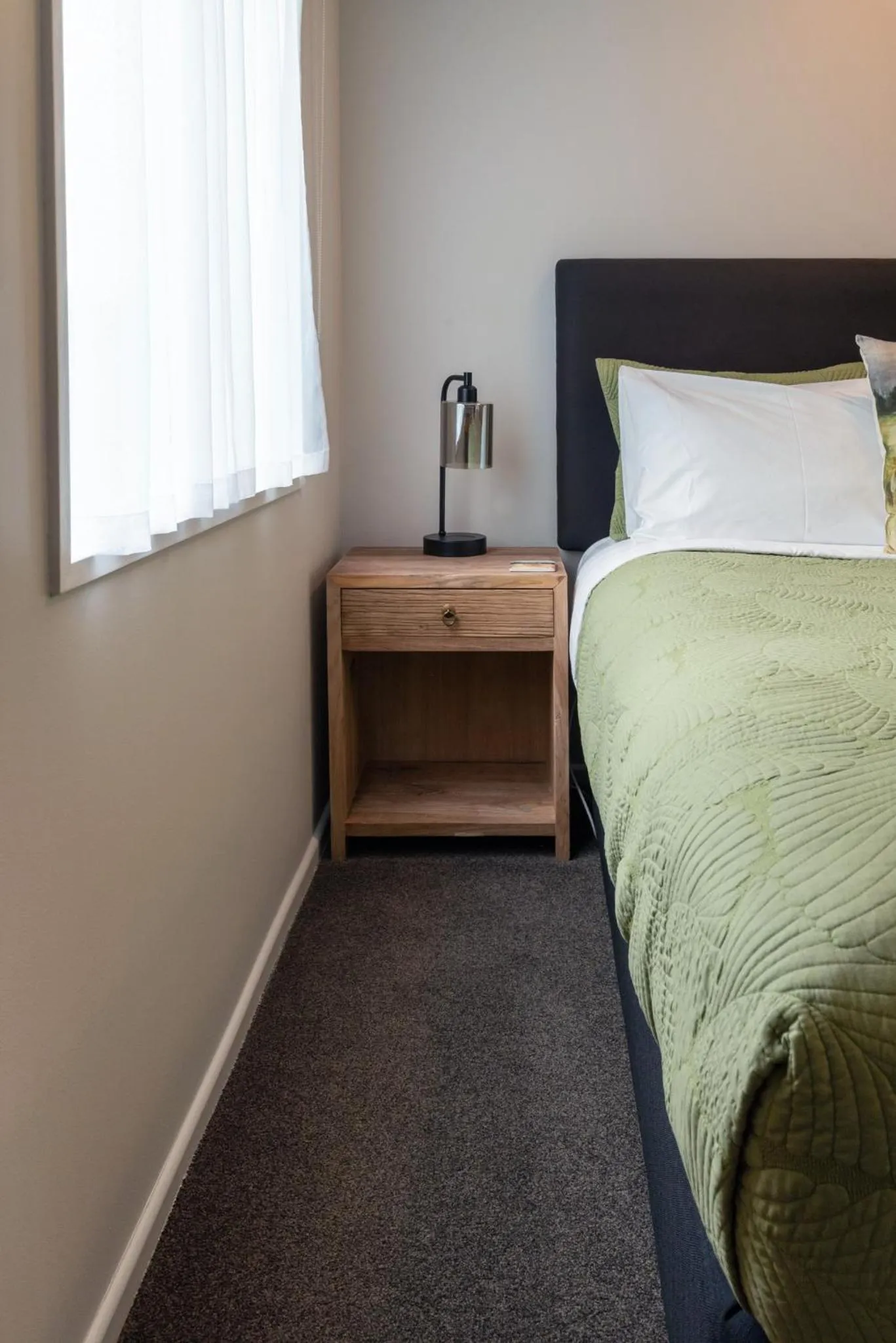 Bed in Tussock Peak Lodge