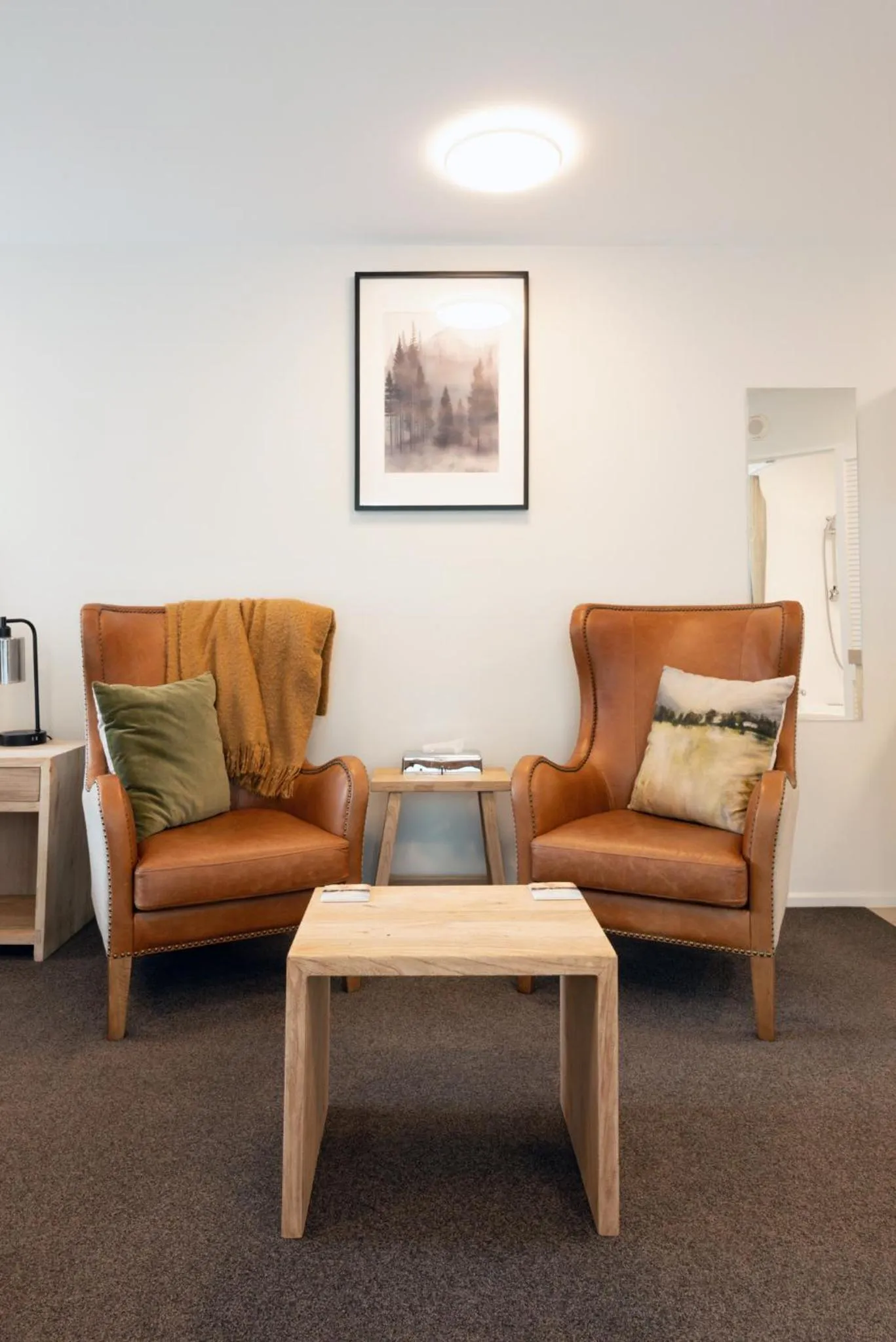 Living room in Tussock Peak Lodge