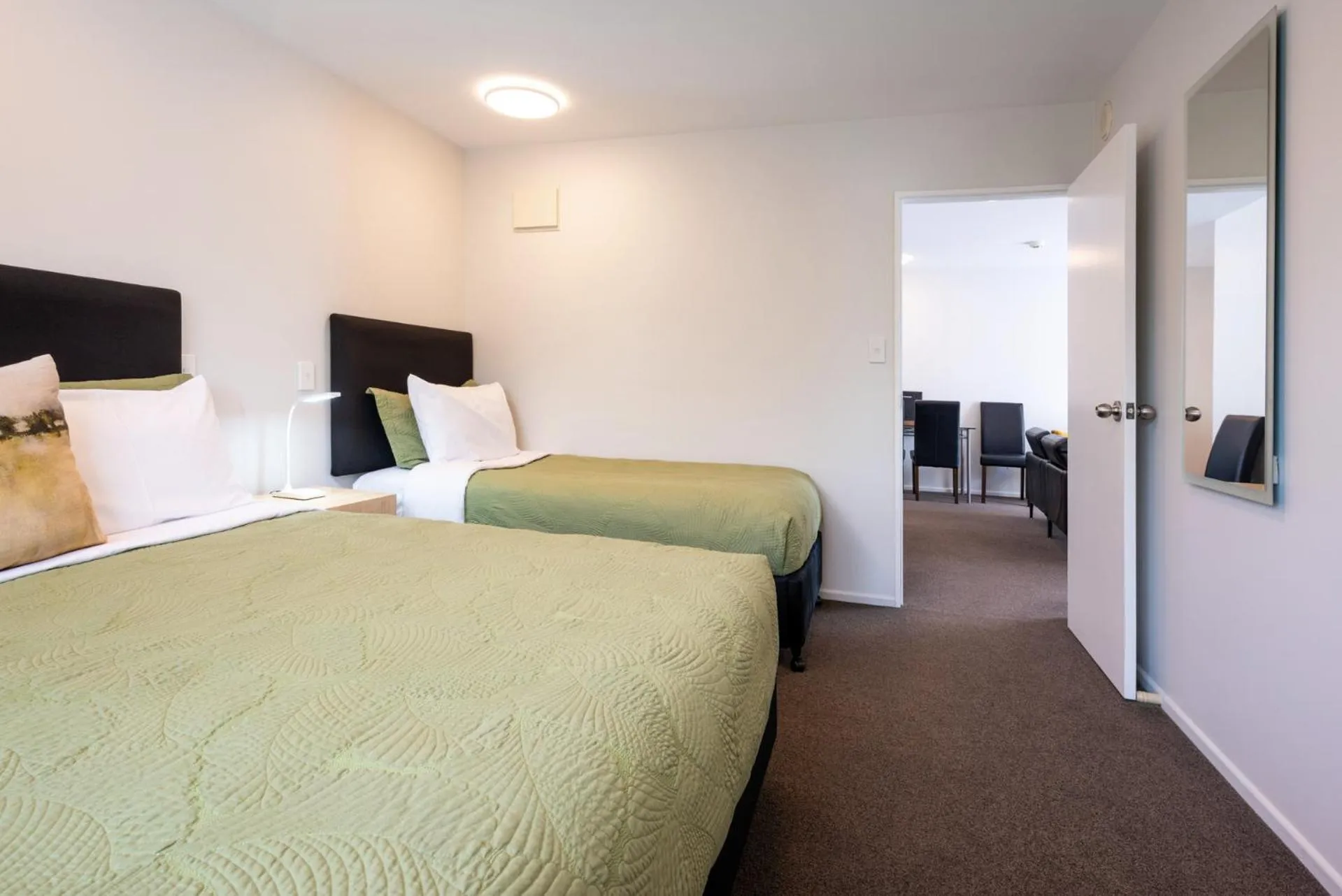 Bed in Tussock Peak Lodge