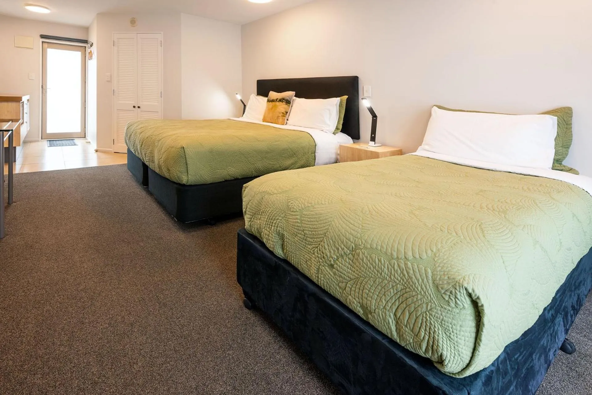 Bed in Tussock Peak Lodge