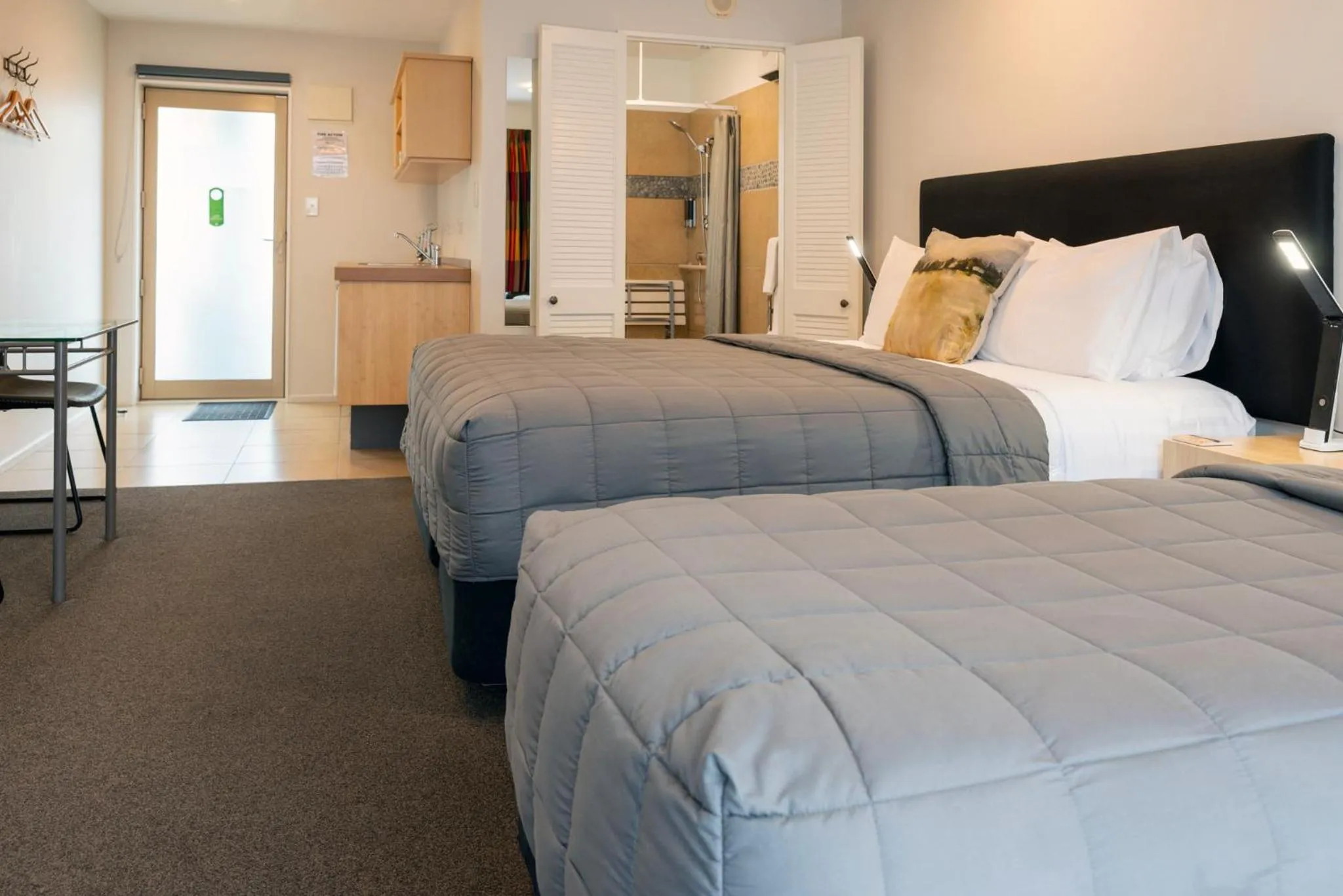 Bed in Tussock Peak Lodge