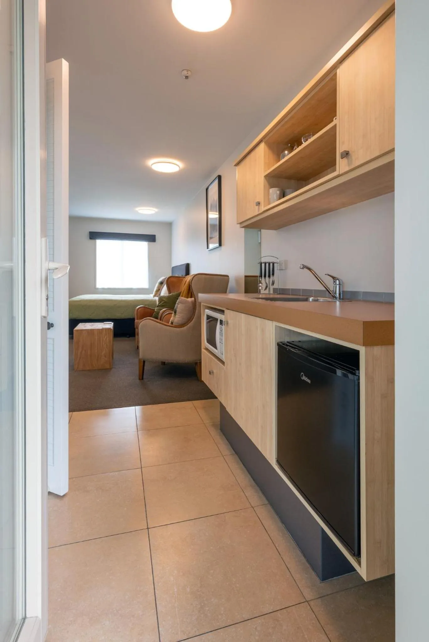 Bed in Tussock Peak Lodge