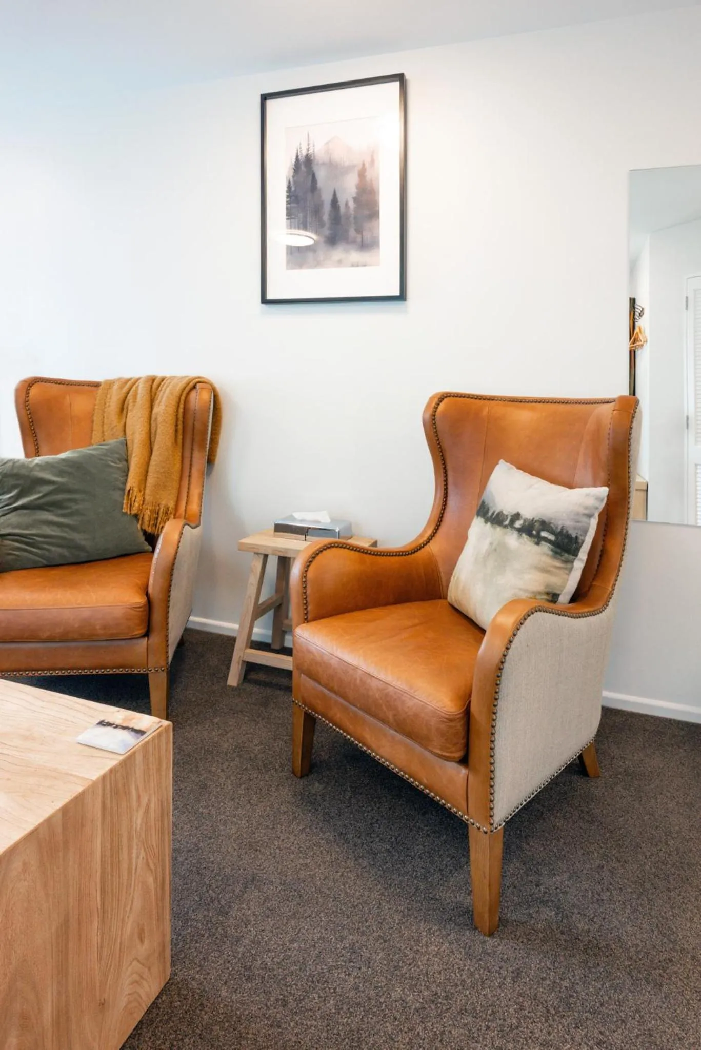 Living room in Tussock Peak Lodge