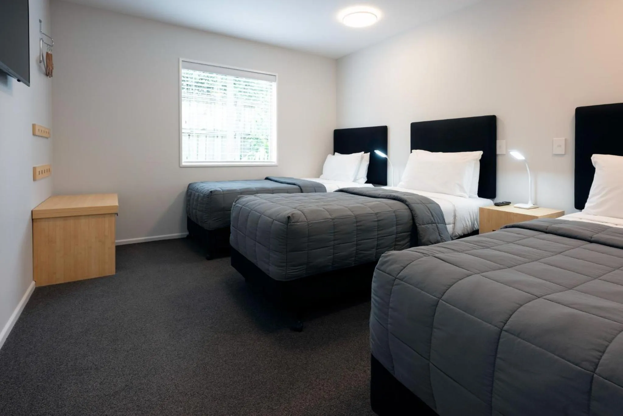 Bed in Tussock Peak Lodge