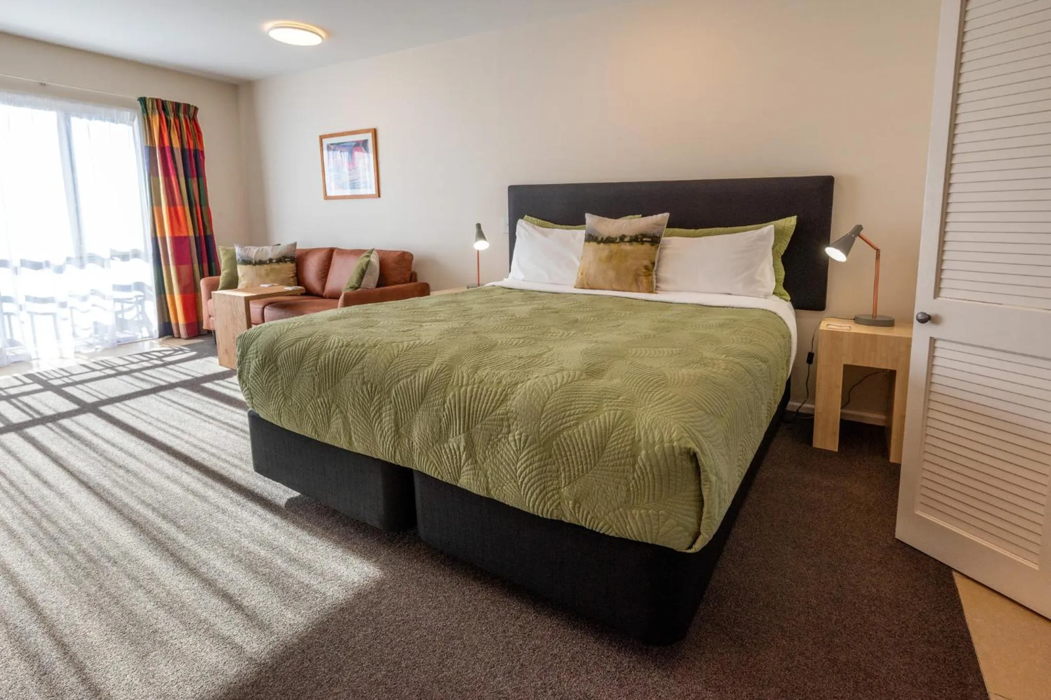 Bed in Tussock Peak Lodge