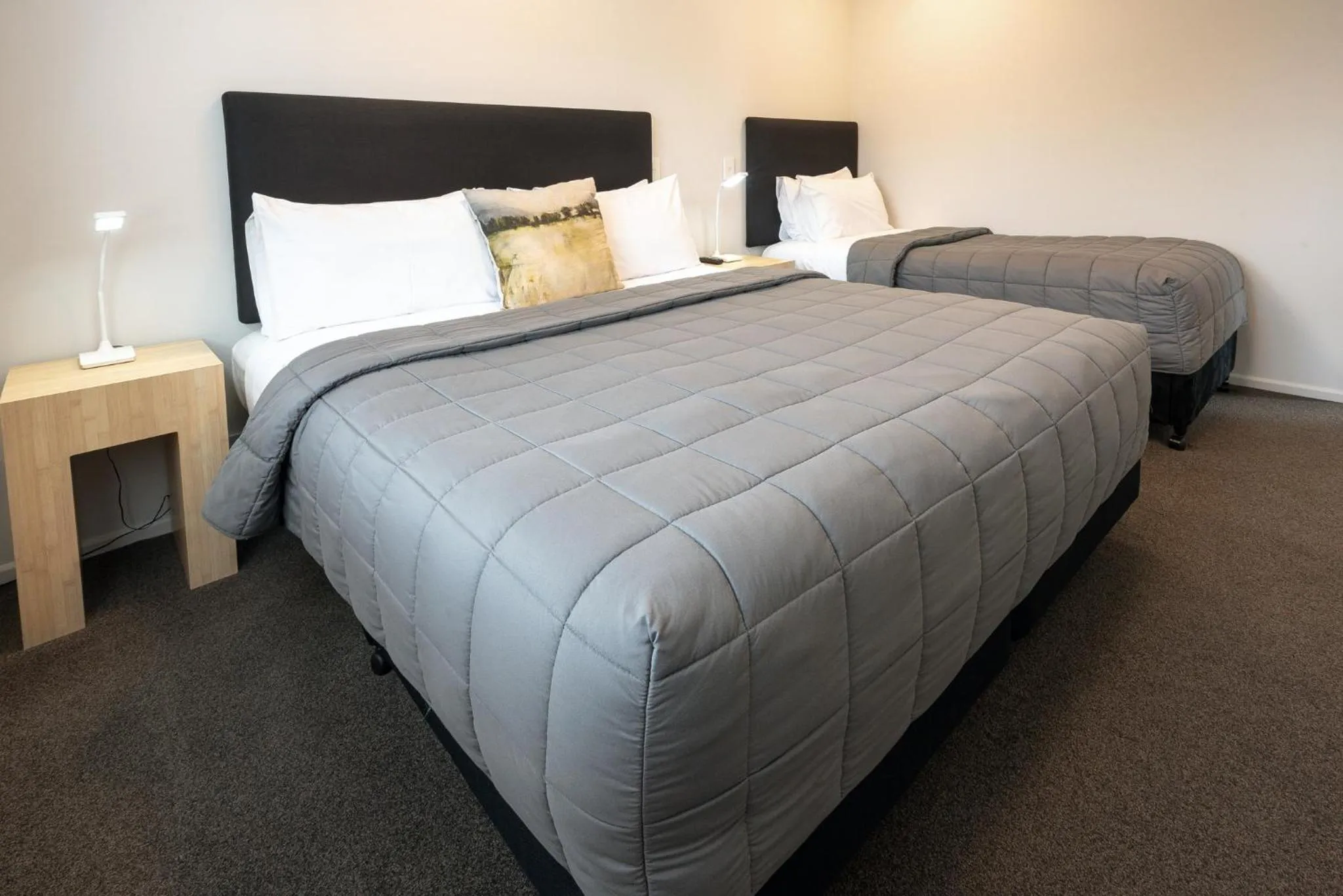 Bed in Tussock Peak Lodge