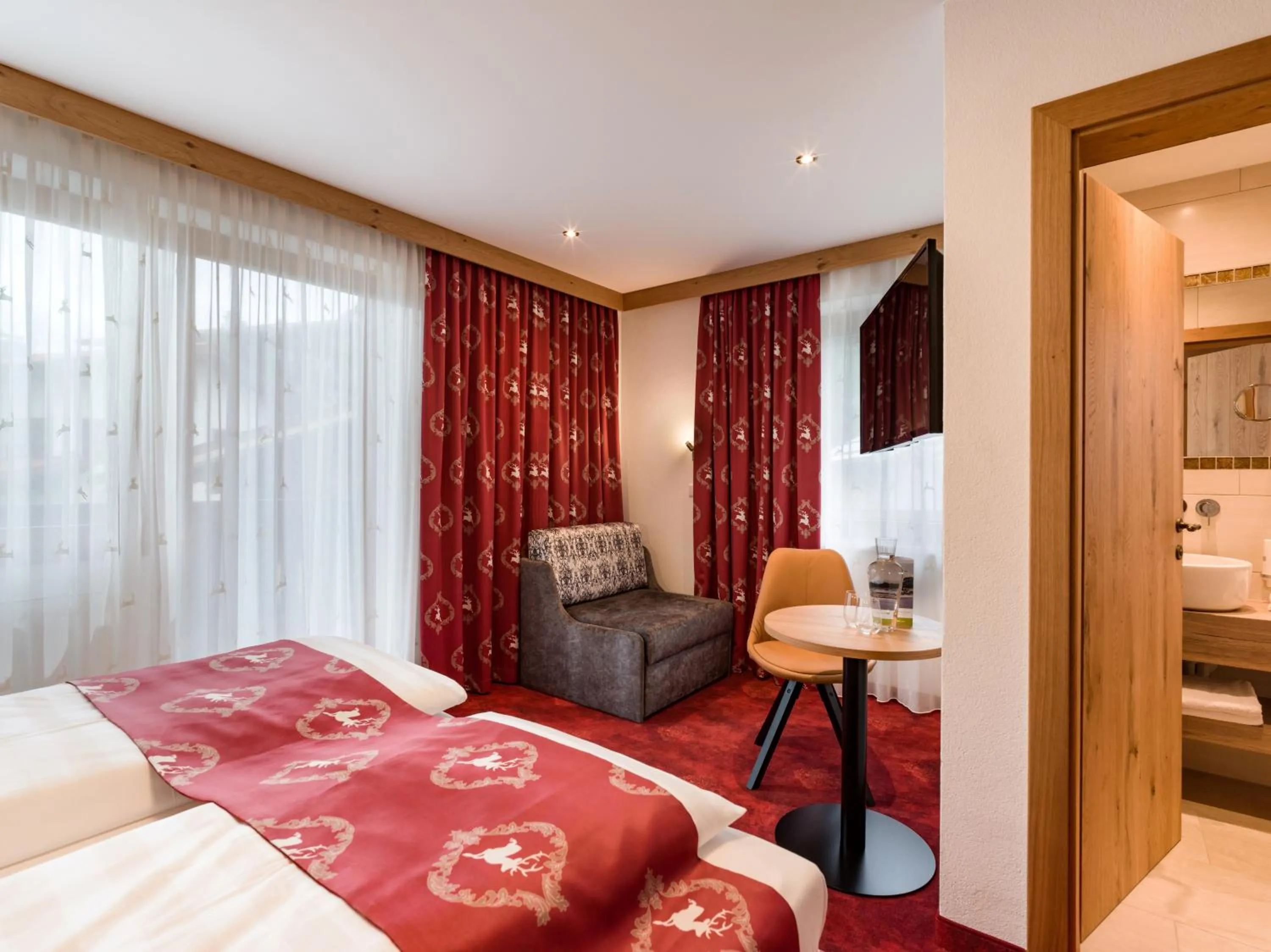 Bed in Hotel Feichter