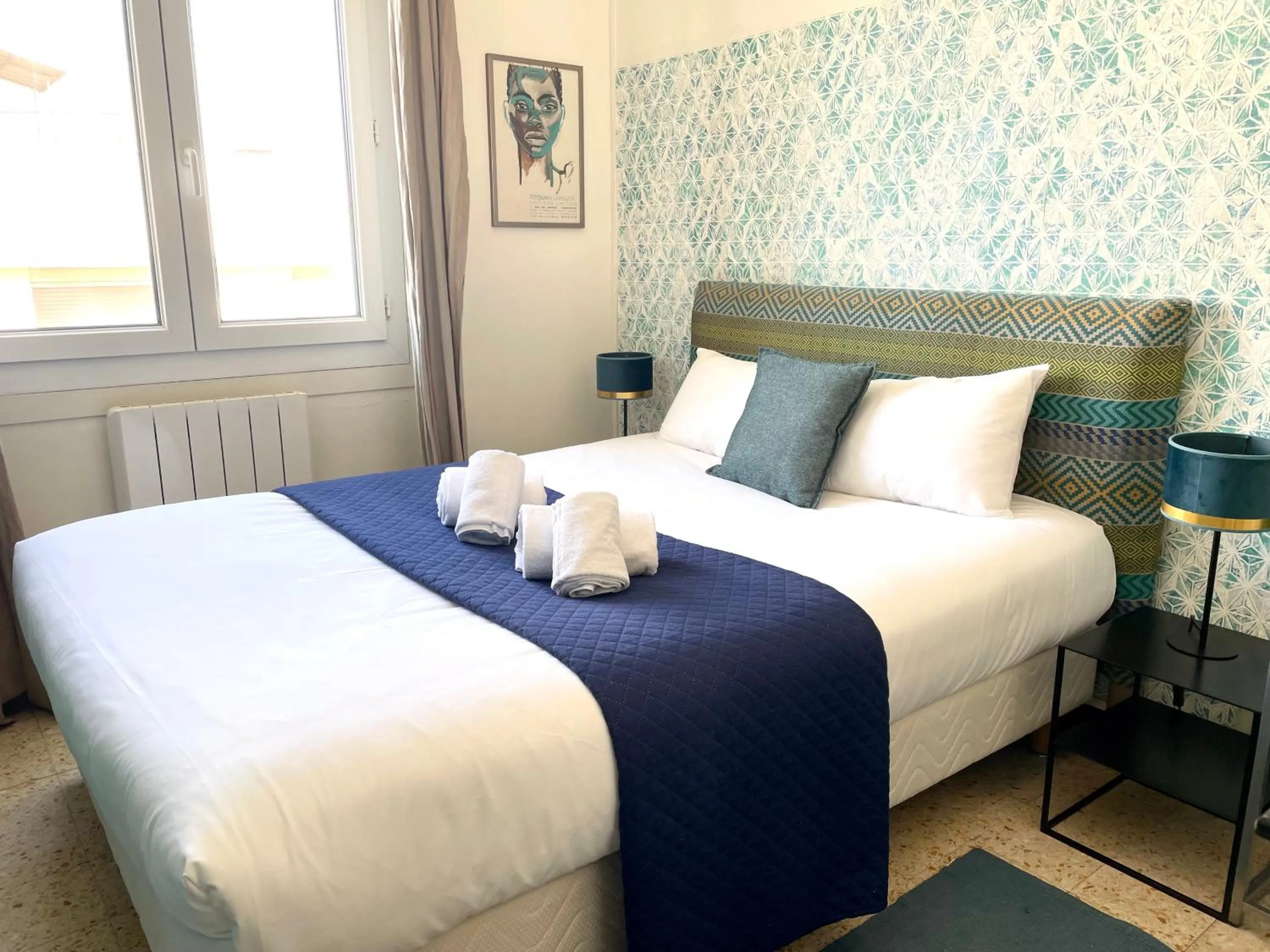 Bed in Hôtel Restaurant Gédéon