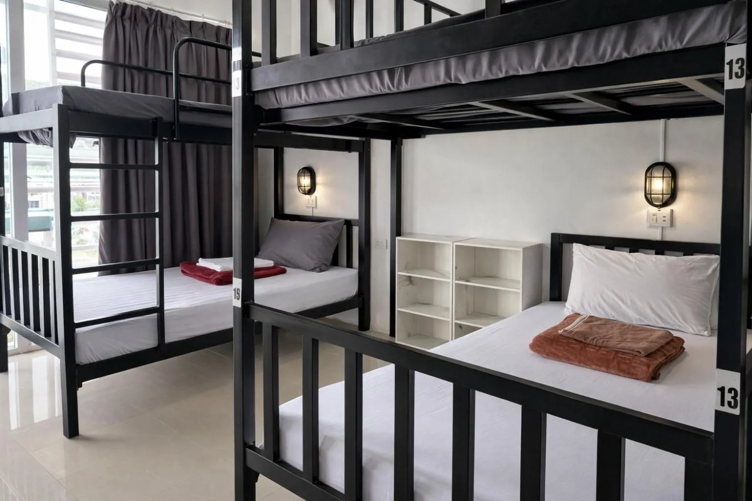 Bed in Happy Fish Guesthouse