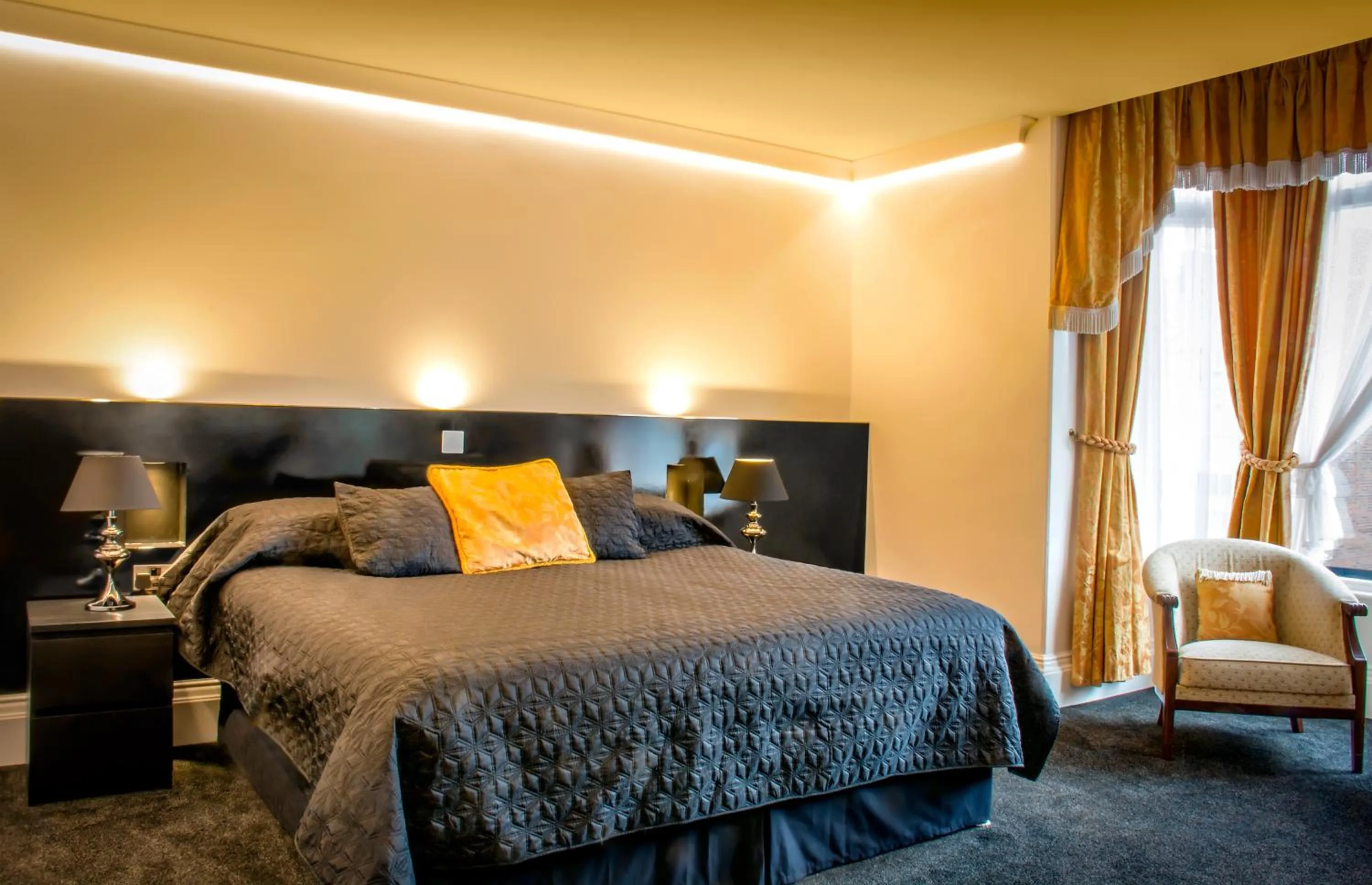 Bed in Revelstoke Hotel