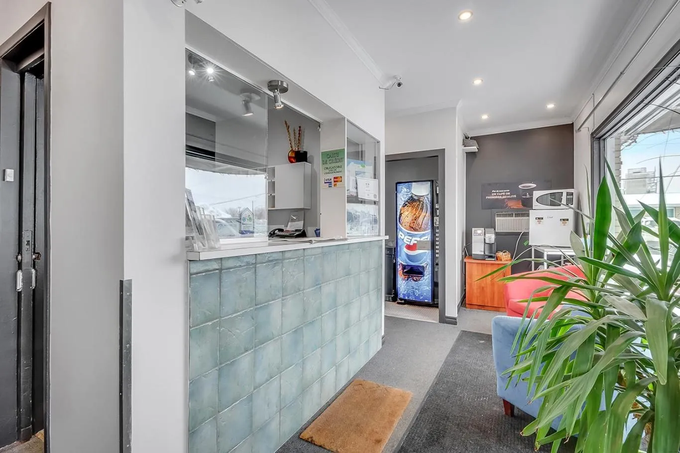 Lobby or reception in Motel Lévis