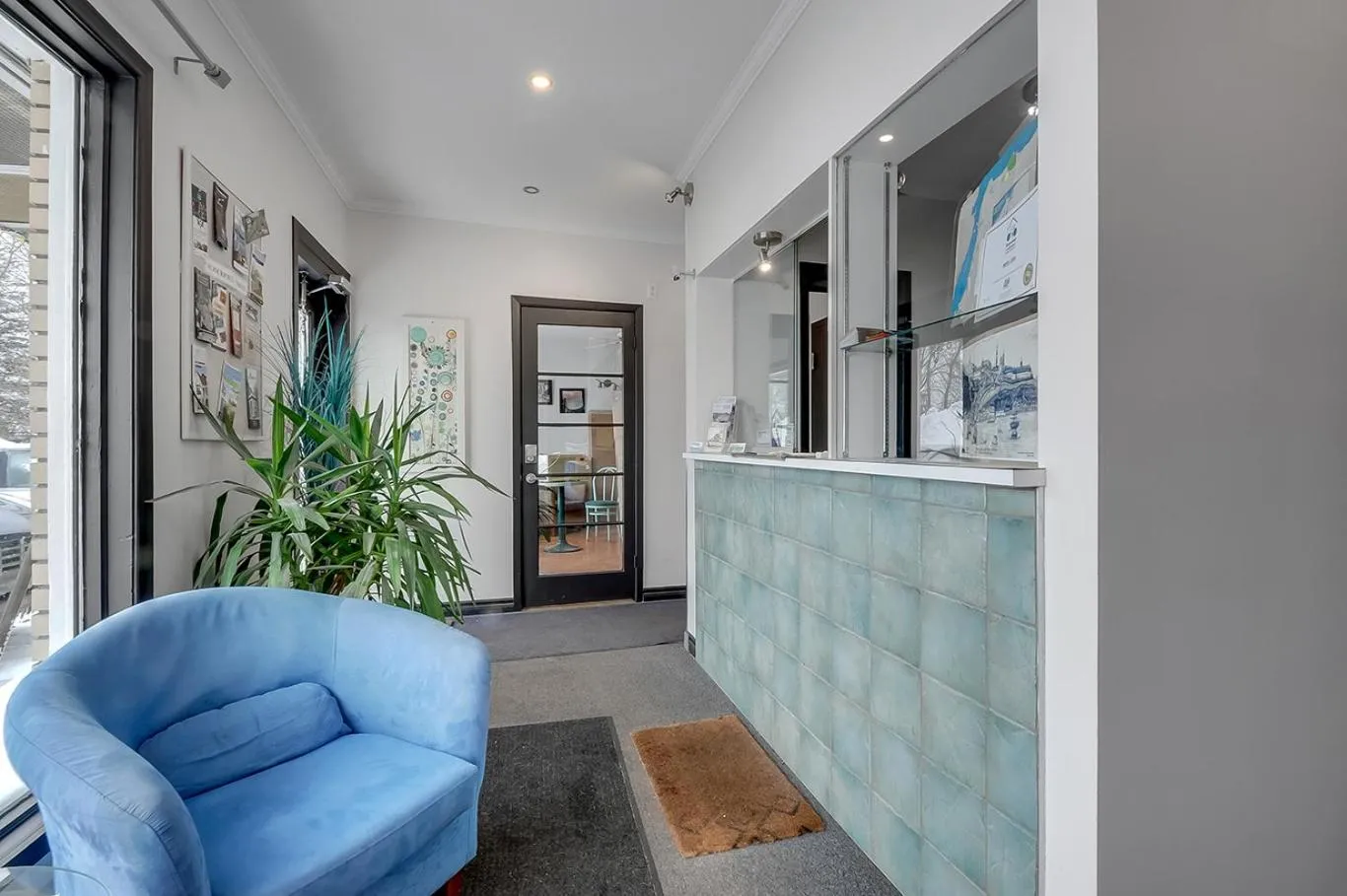 Lobby or reception in Motel Lévis