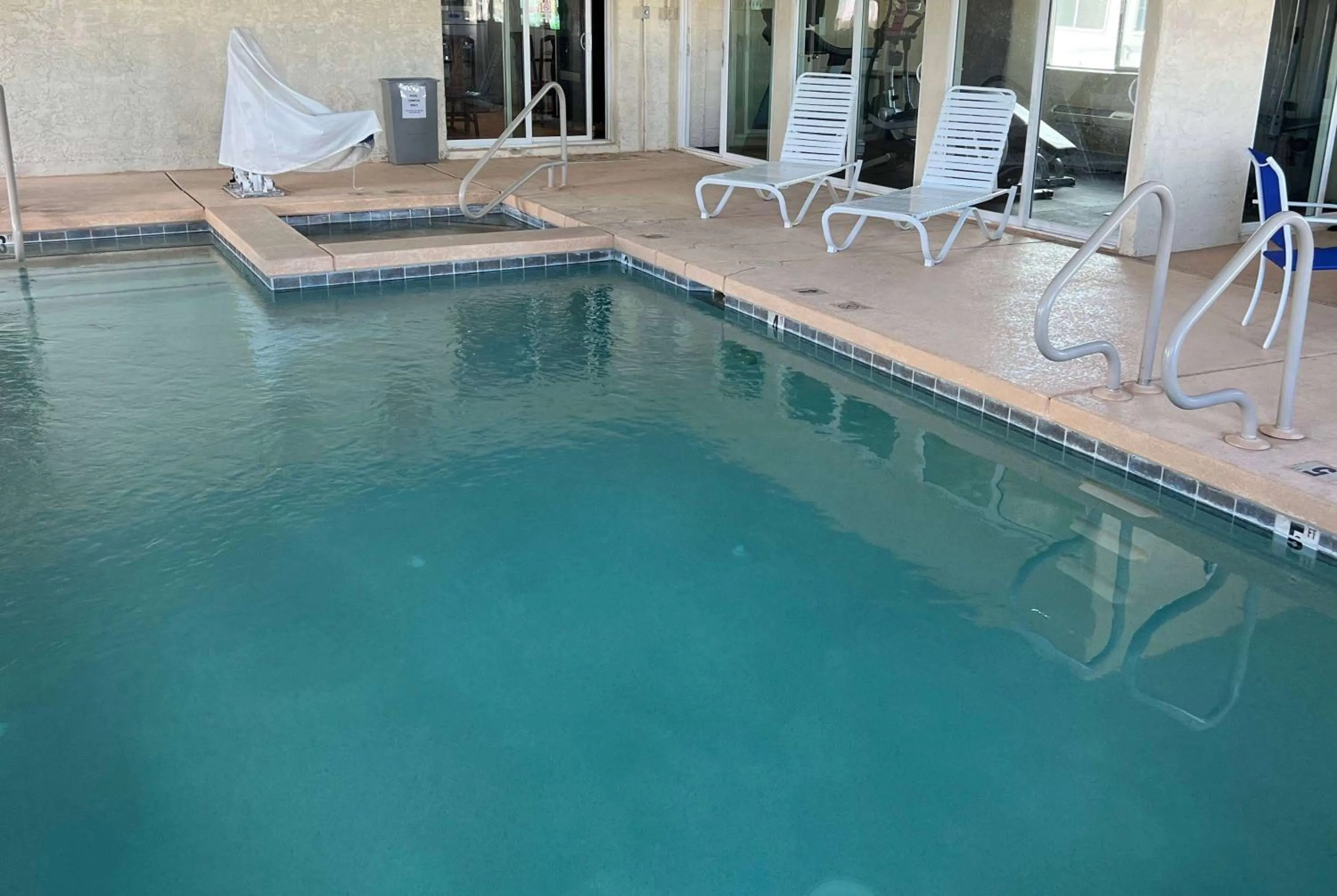 Pool view in Travelodge by Wyndham Holbrook